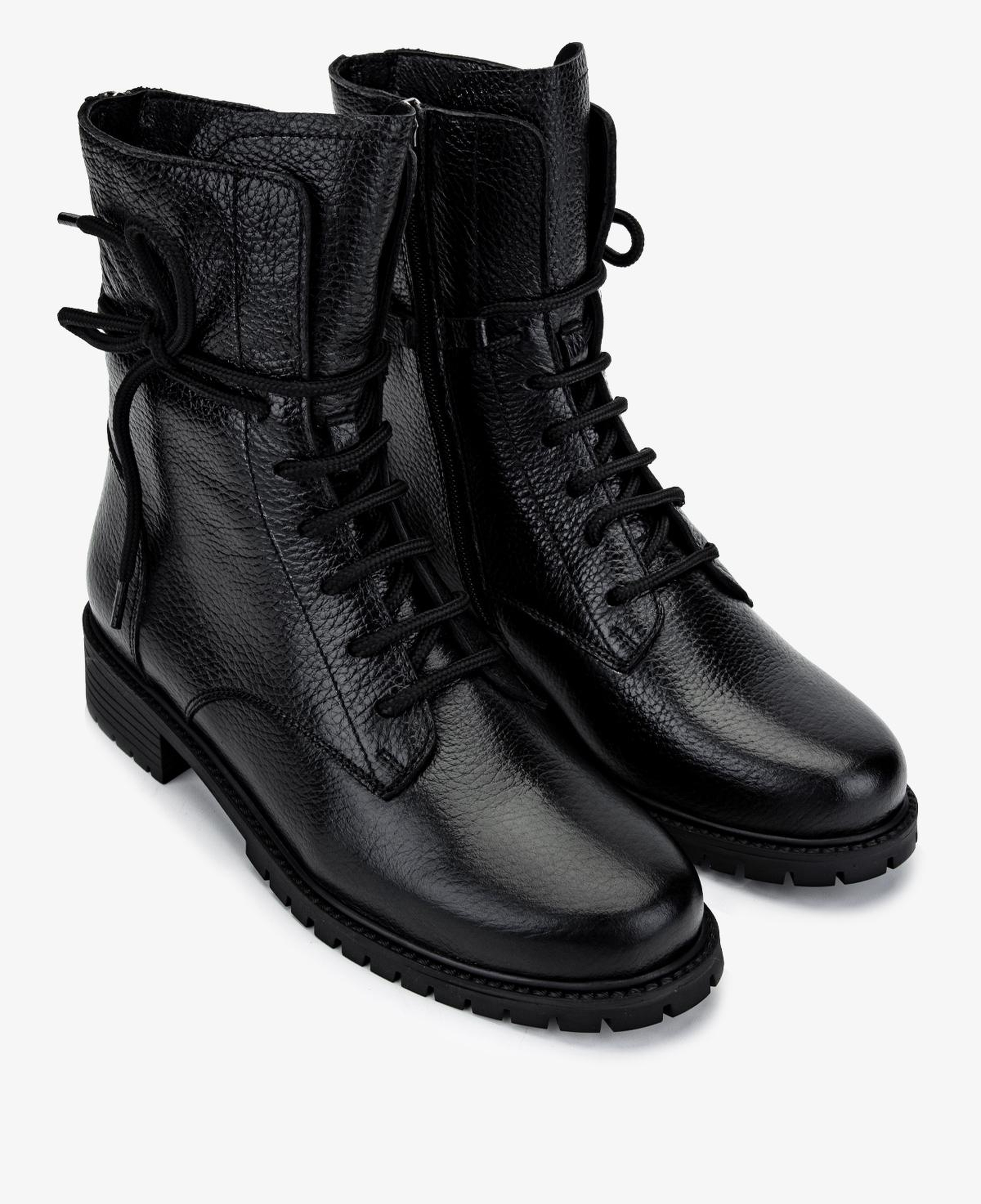 Valmenti Kadın Hakiki Deri Siyah Floter Düz Bot