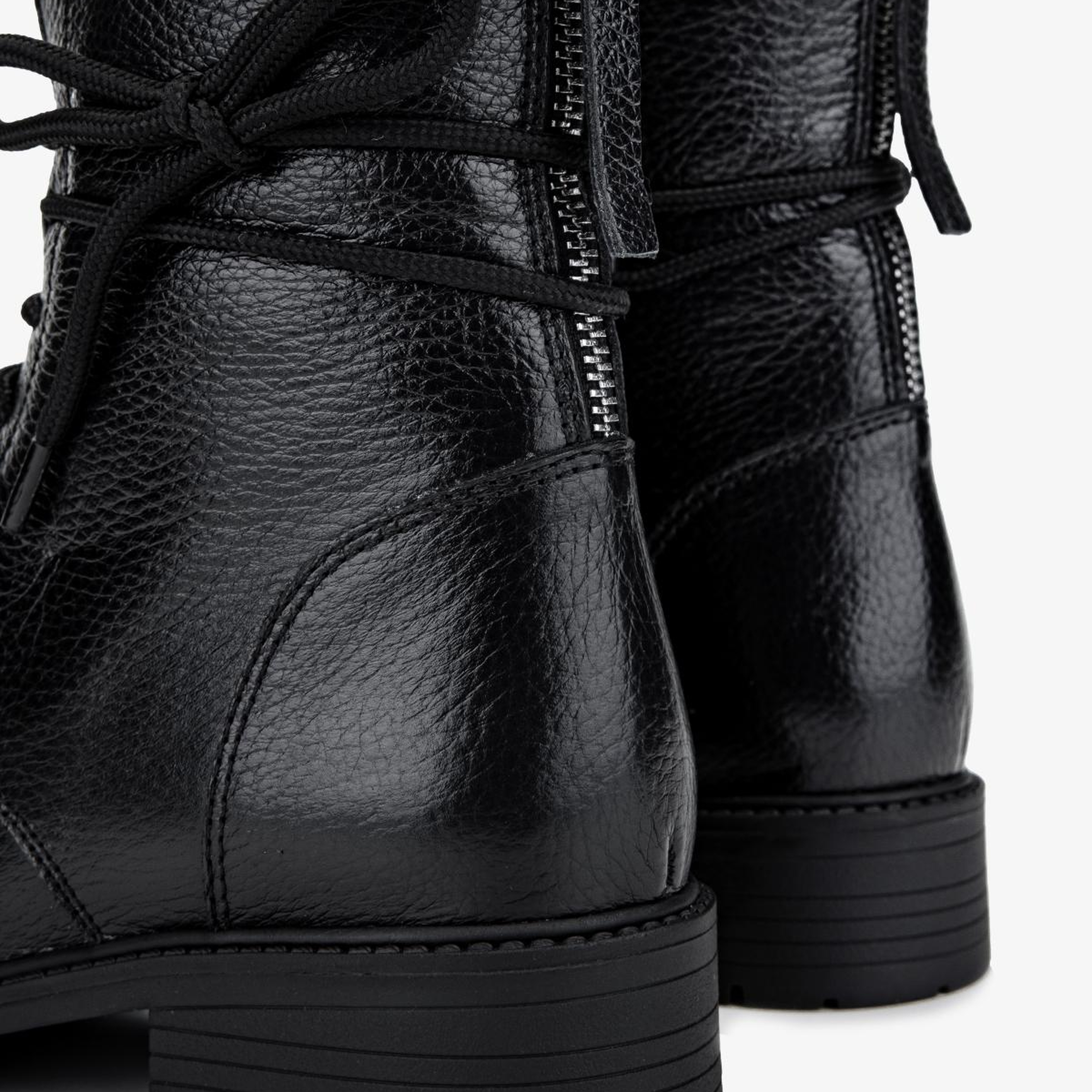 Valmenti Kadın Hakiki Deri Siyah Floter Düz Bot