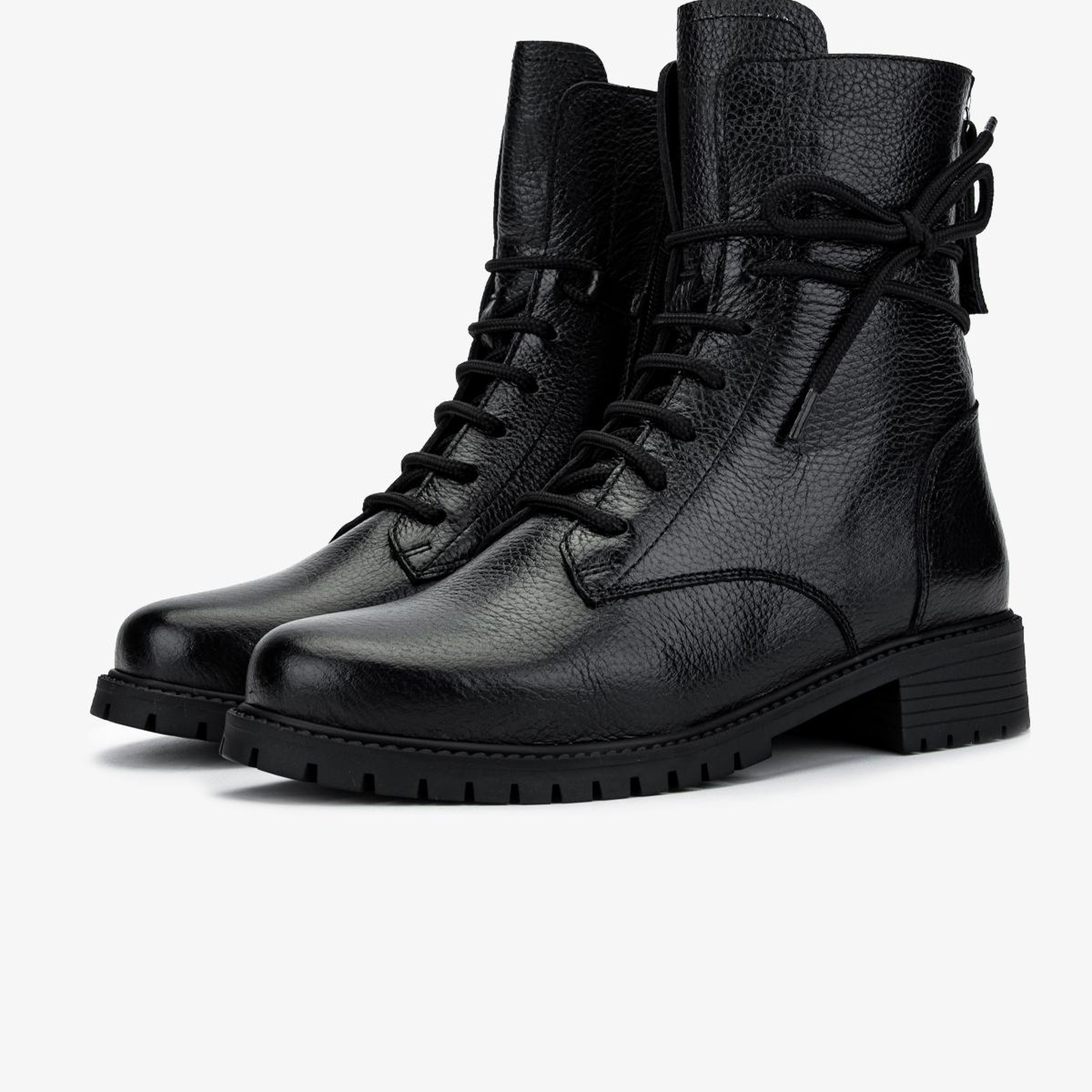 Valmenti Kadın Hakiki Deri Siyah Floter Düz Bot