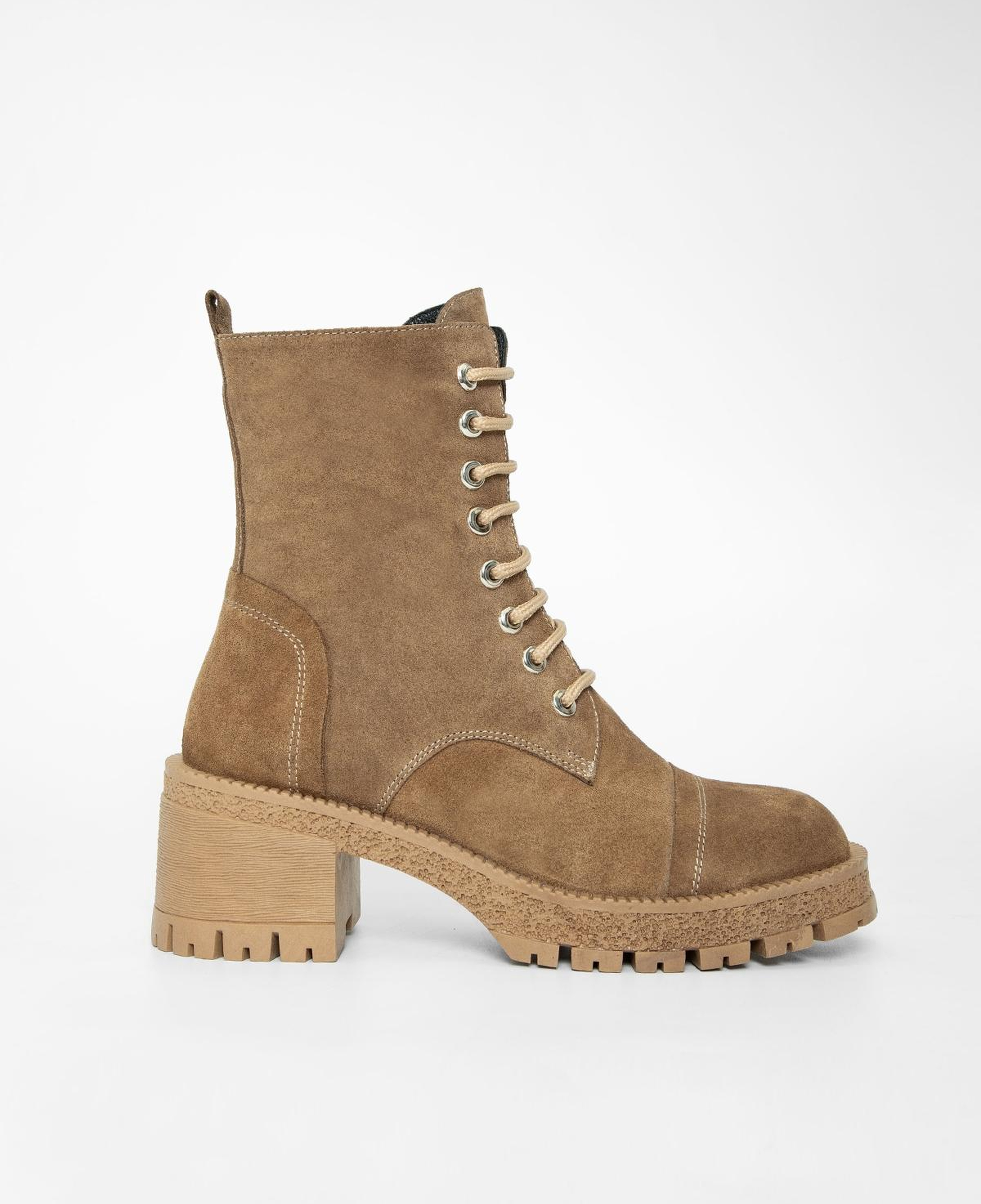 Valmenti Kadın Hakiki Deri Taba Süet Topuklu Bot