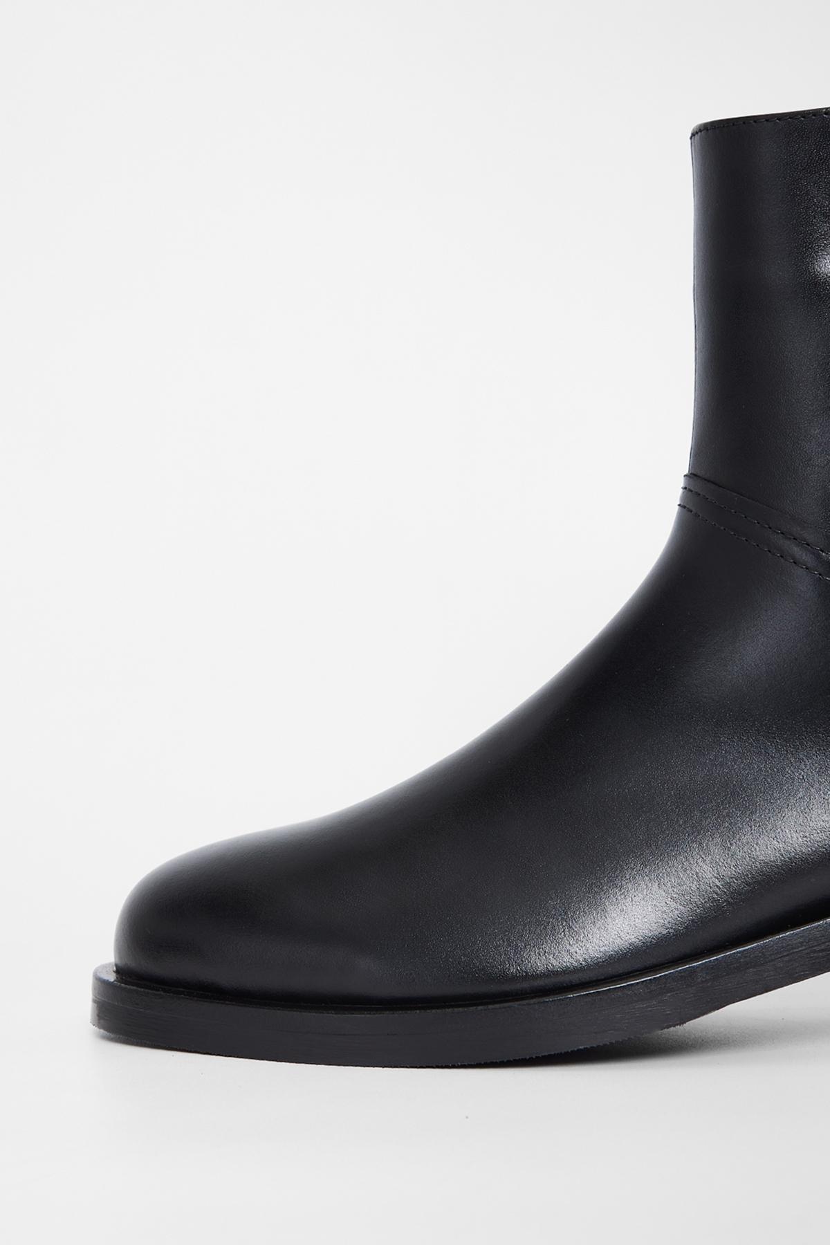 Valmenti Kadın Hakiki Deri Siyah Düz Bot