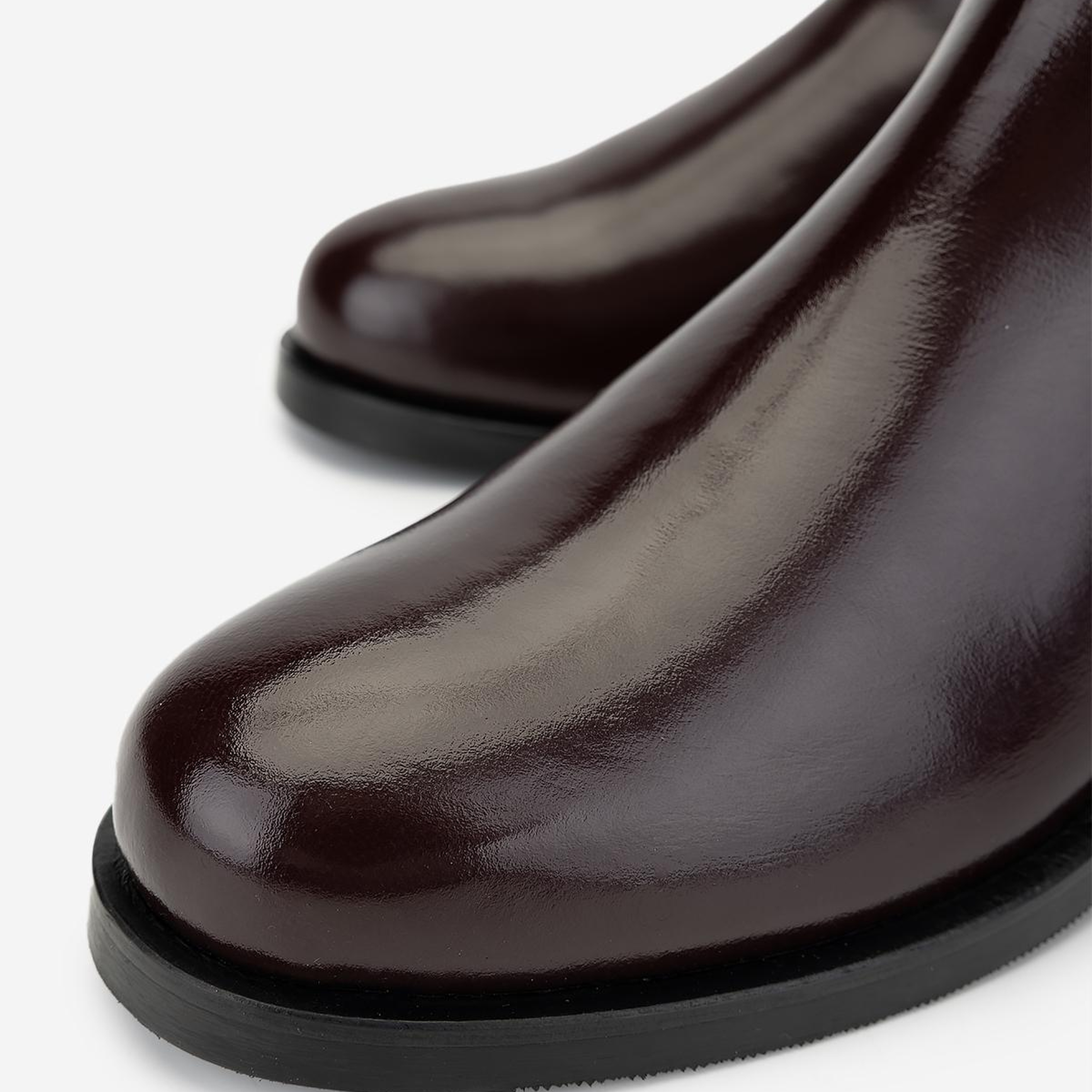 Valmenti Kadın Hakiki Deri Bordo Rugan Düz Bot