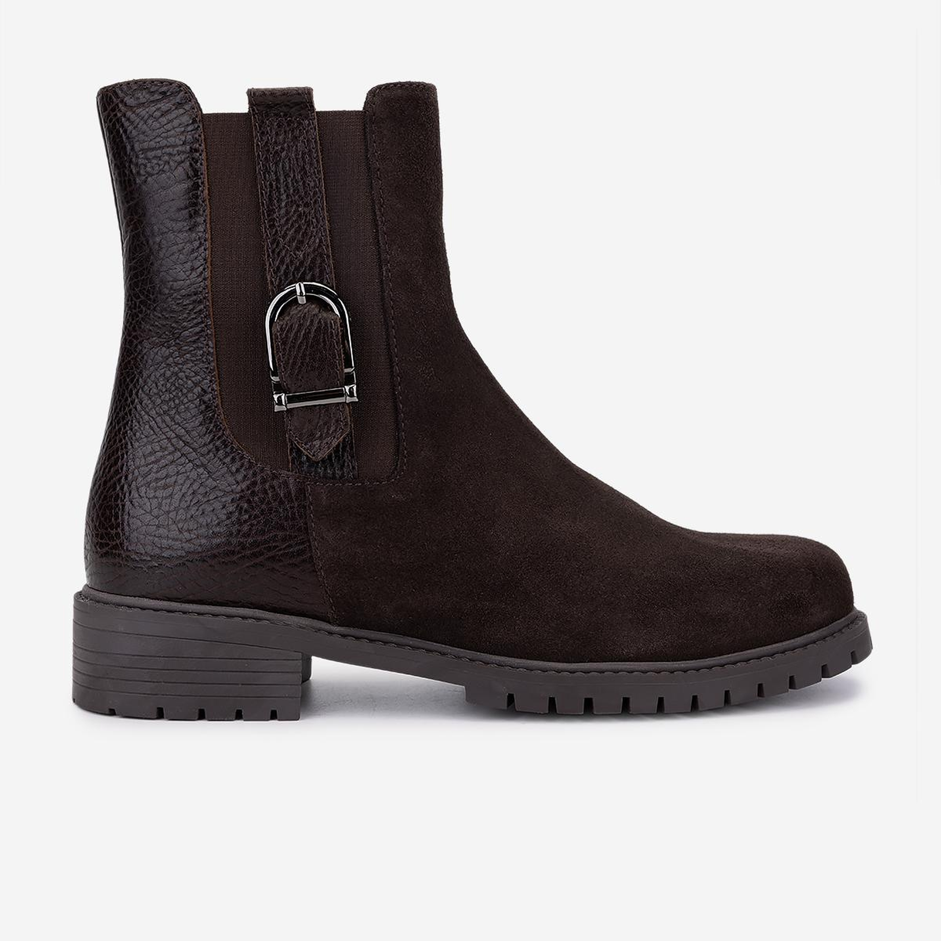 Valmenti Kadın Hakiki Deri Kahverengi Düz Bot