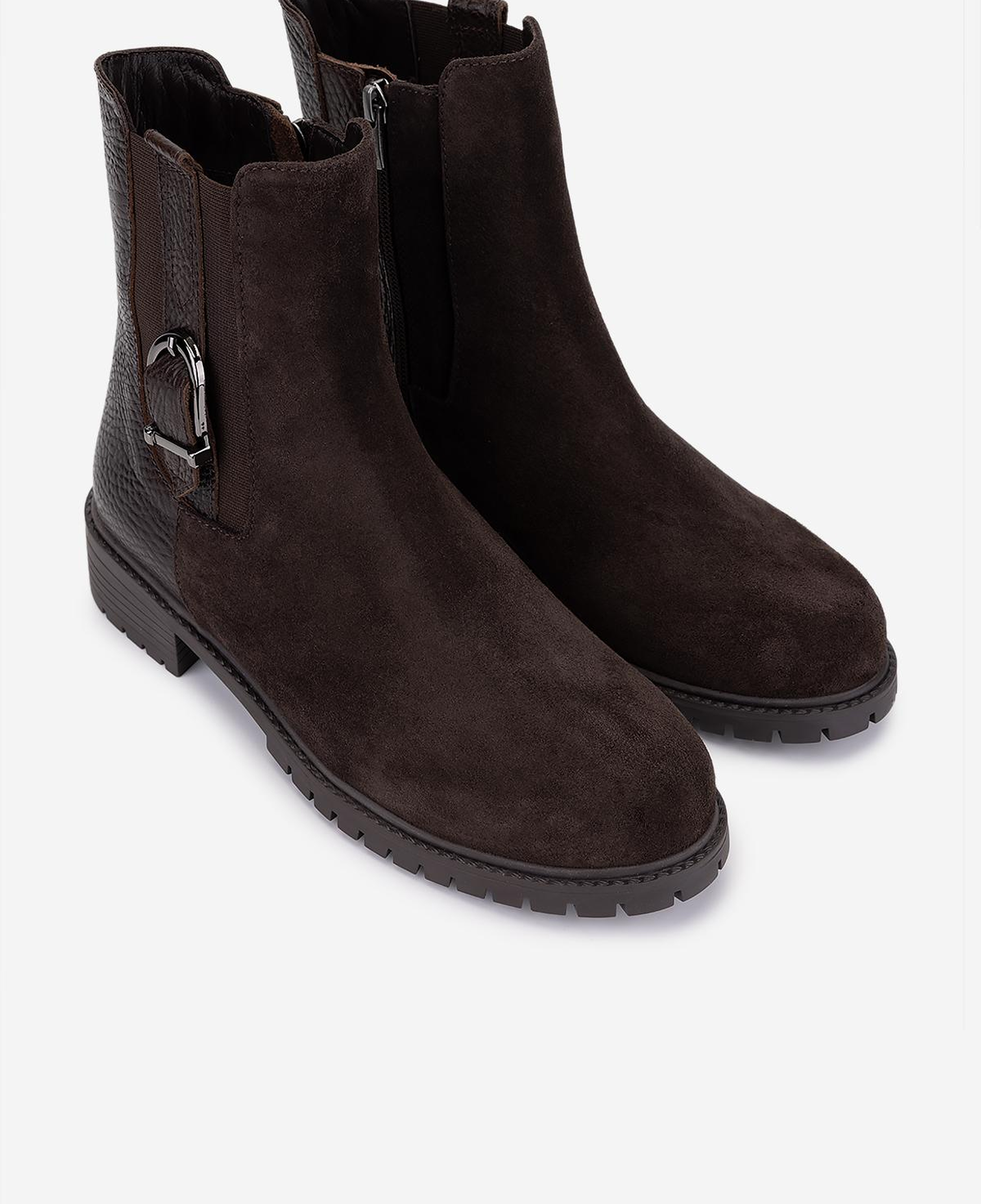 Valmenti Kadın Hakiki Deri Kahverengi Düz Bot