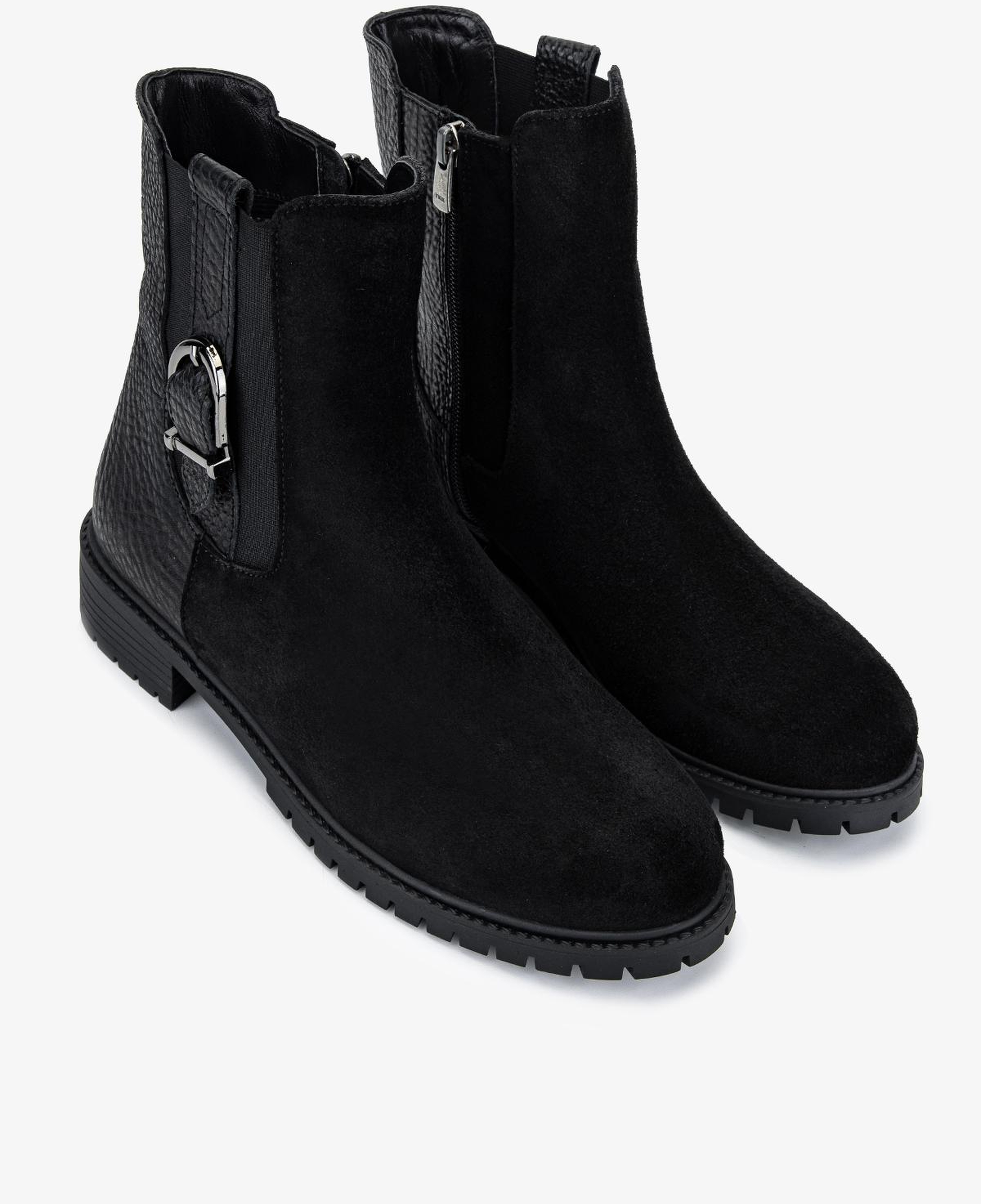 Valmenti Kadın Hakiki Deri Siyah Düz Bot