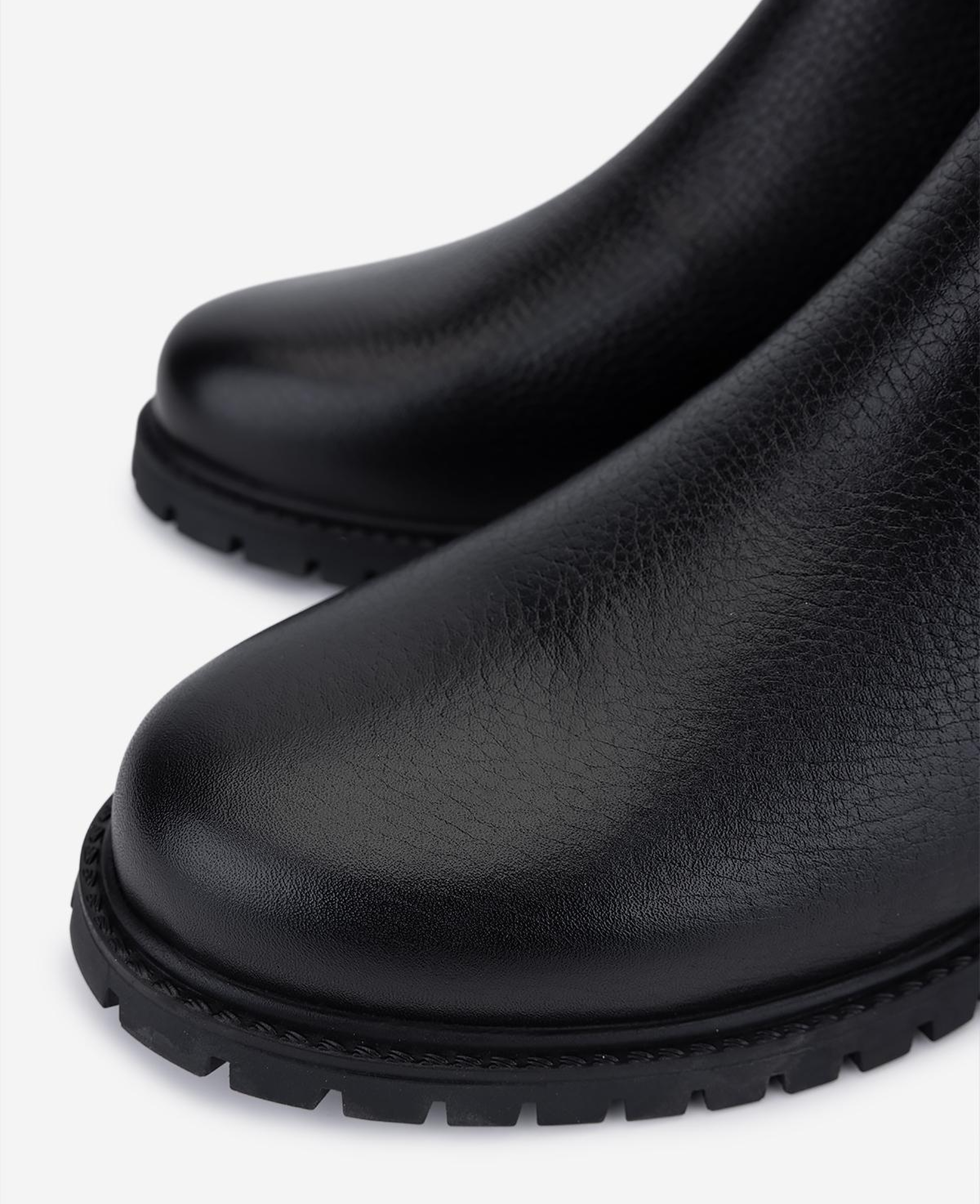 Valmenti Kadın Hakiki Deri Siyah Floter Düz Bot