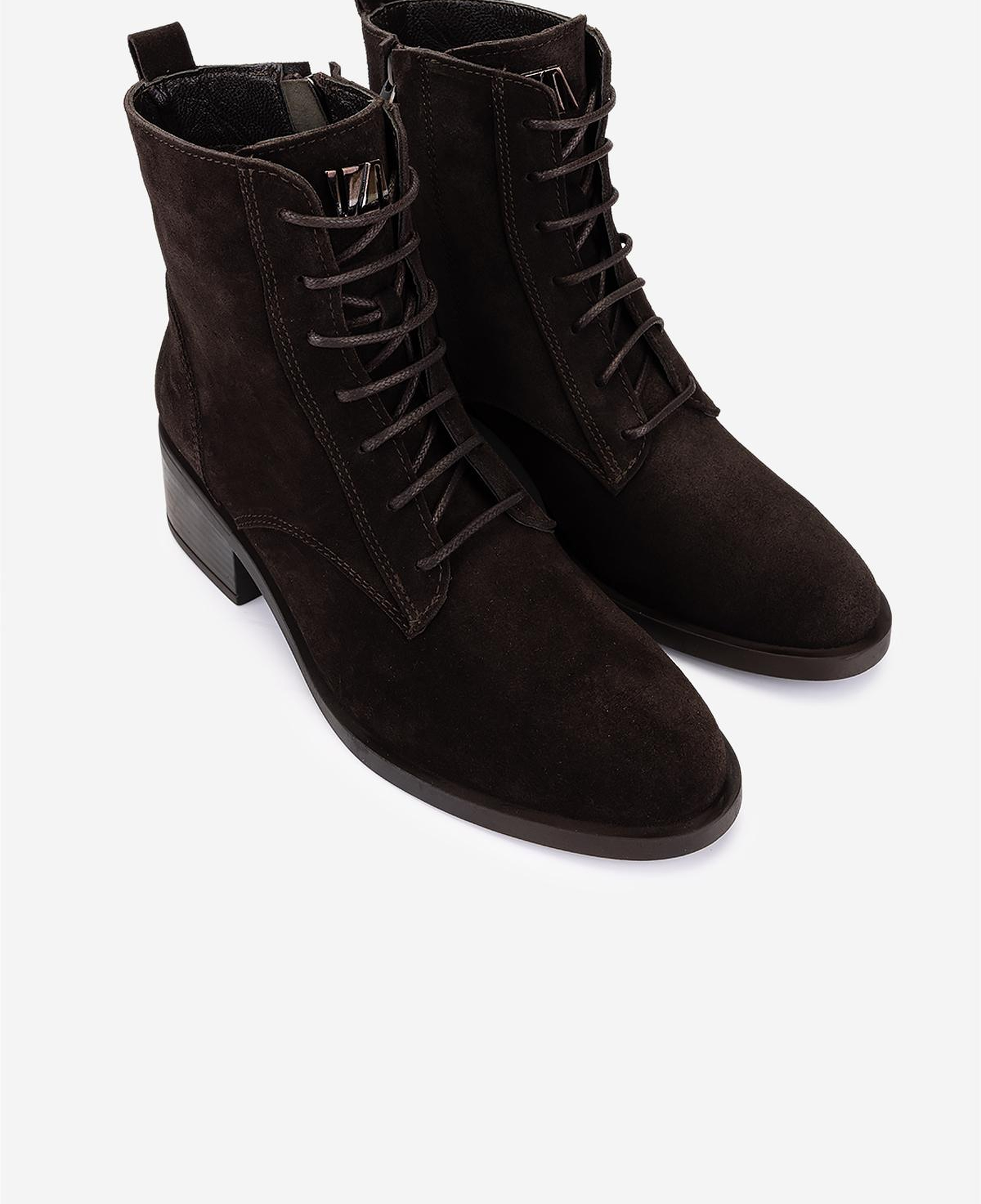 Valmenti Kadın Hakiki Deri Kahverengi Süet Topuklu Bot