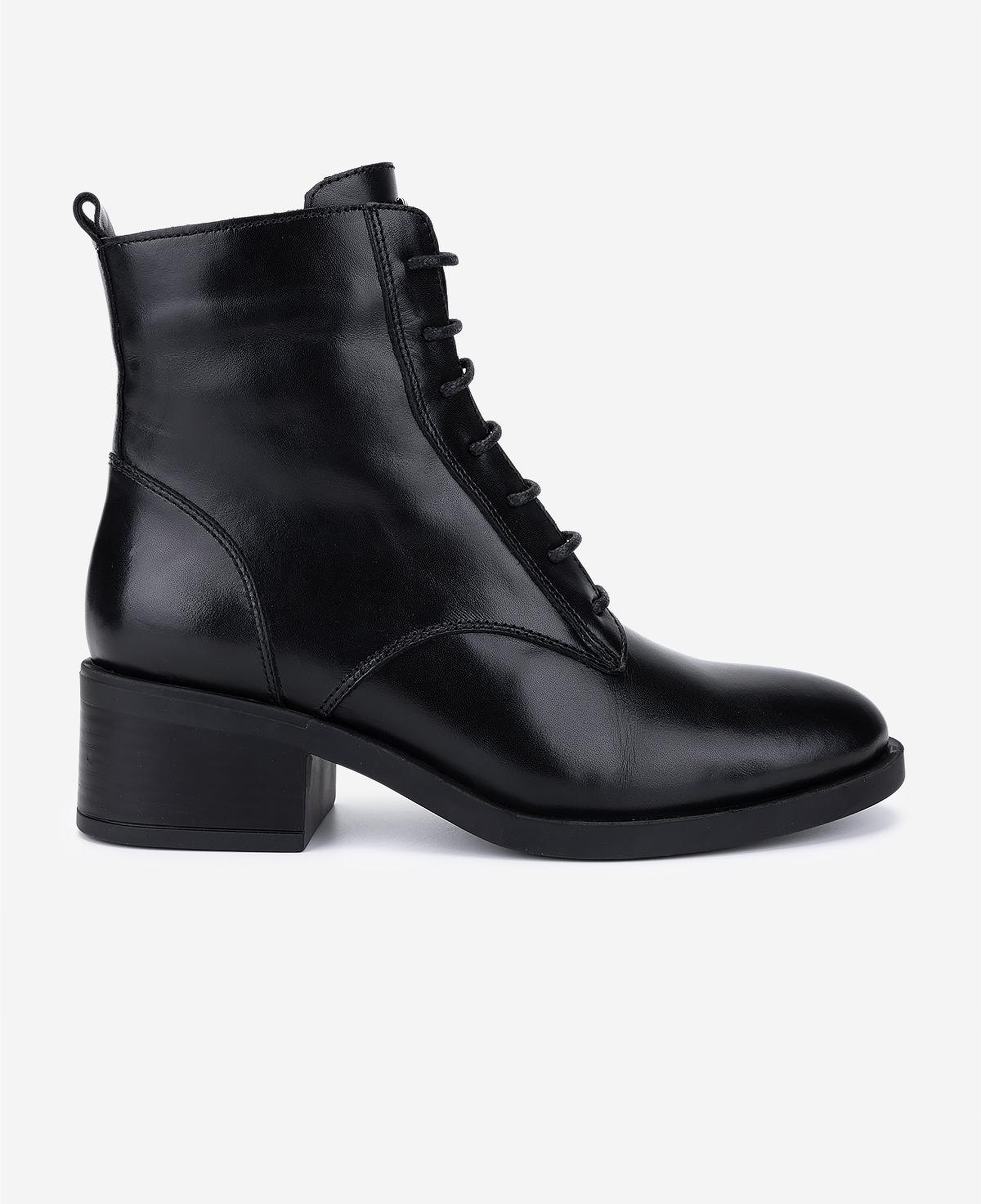 Valmenti Kadın Hakiki Deri Siyah Topuklu Bot