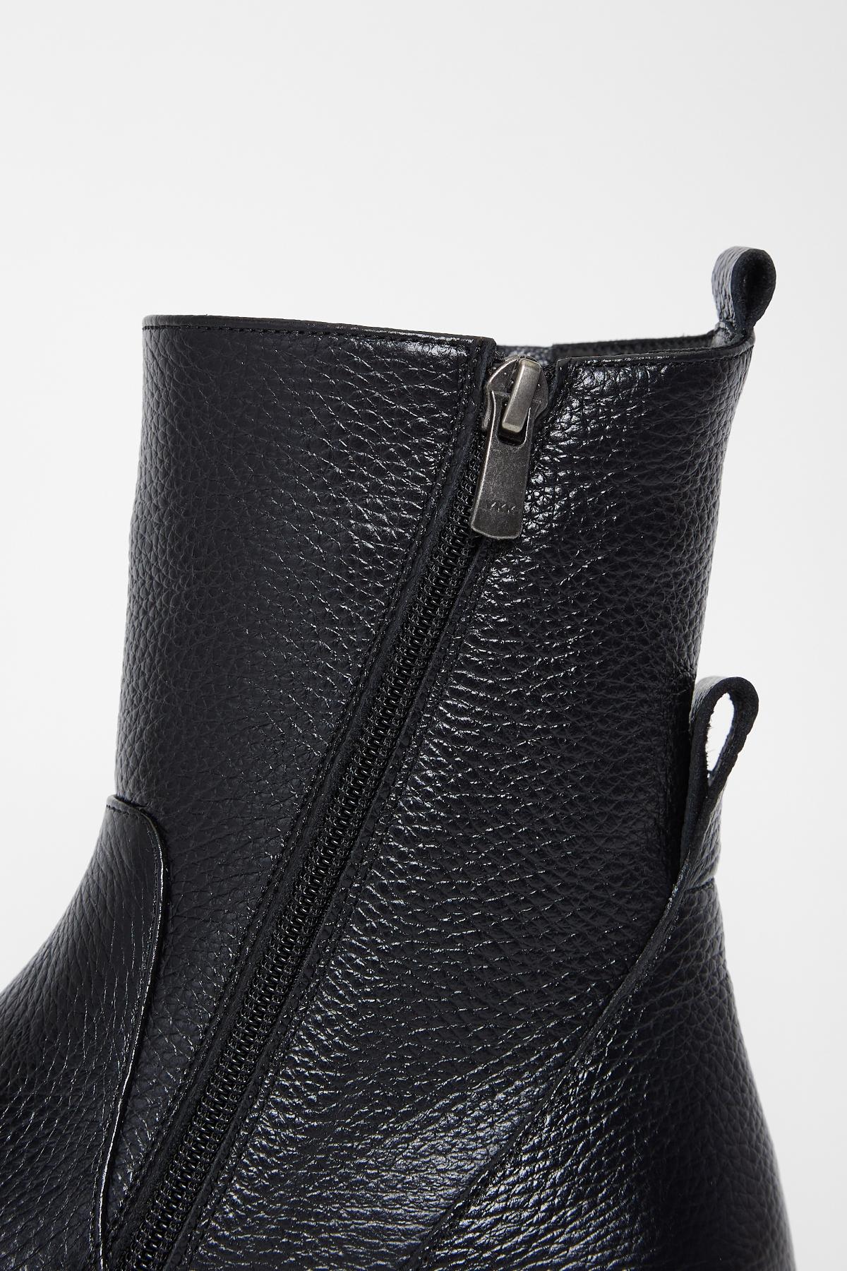 Valmenti Kadın Hakiki Deri Siyah Floter Düz Bot