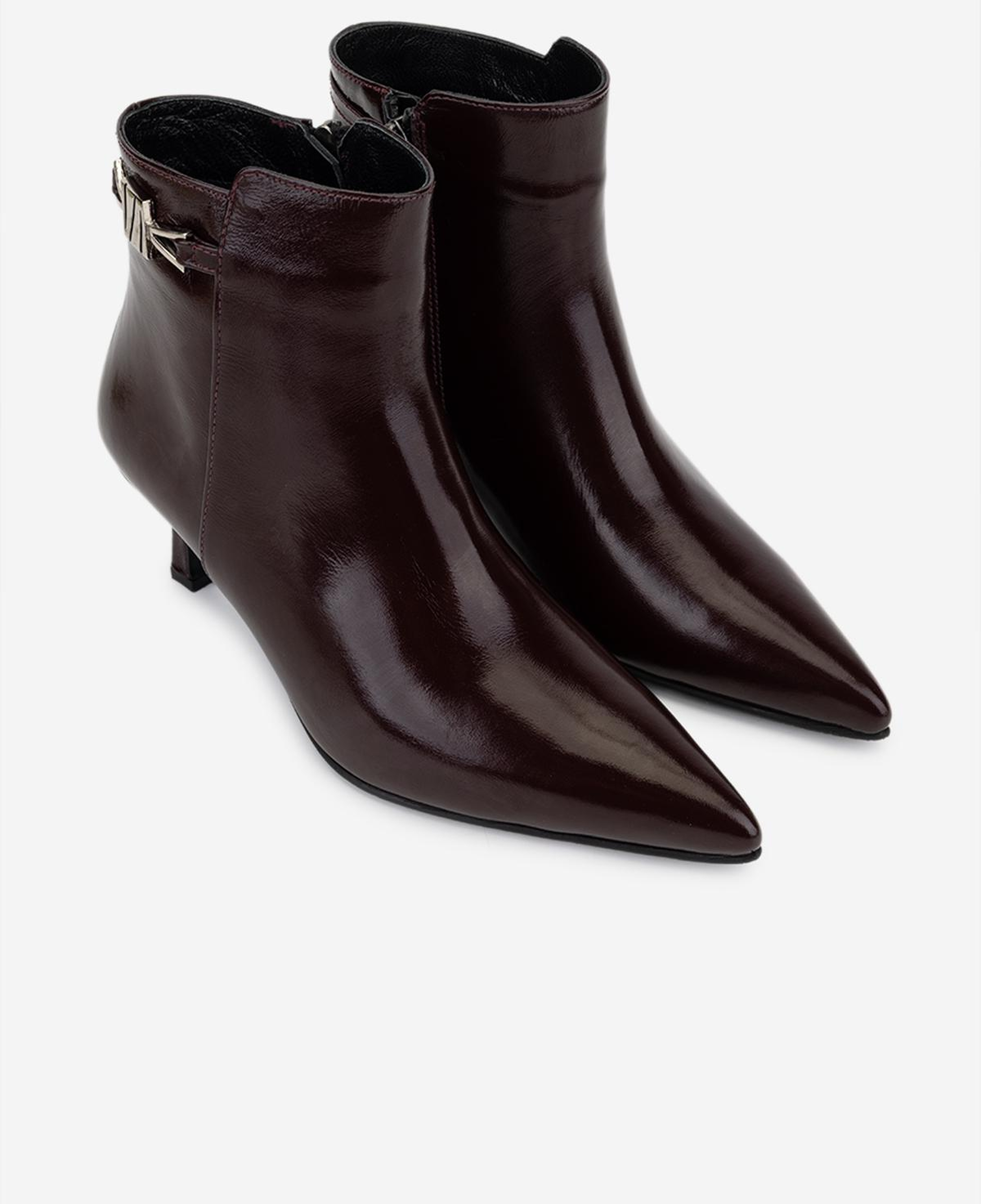 Valmenti Kadın Hakiki Deri Bordo Topuklu Bot