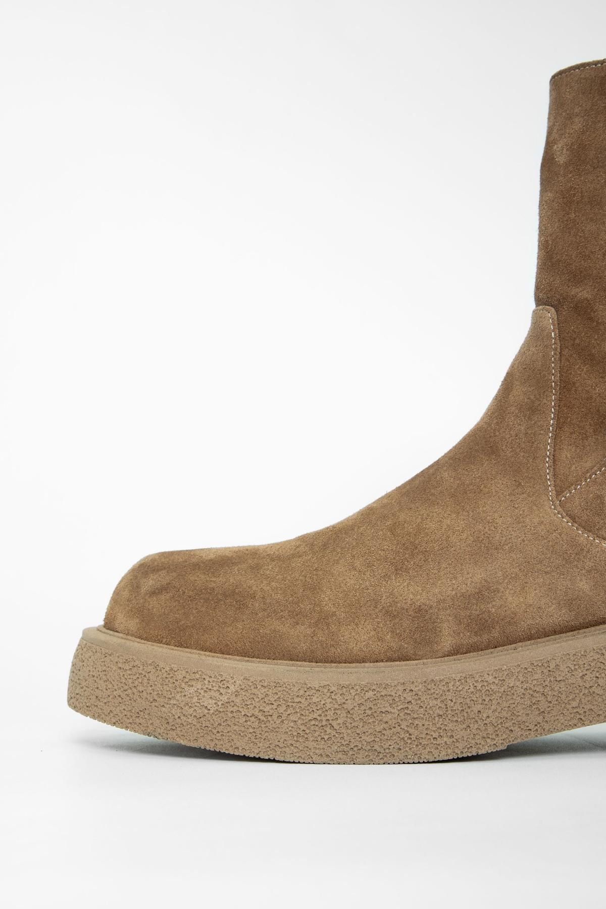 Valmenti Kadın Hakiki Deri Vizon Süet Düz Bot