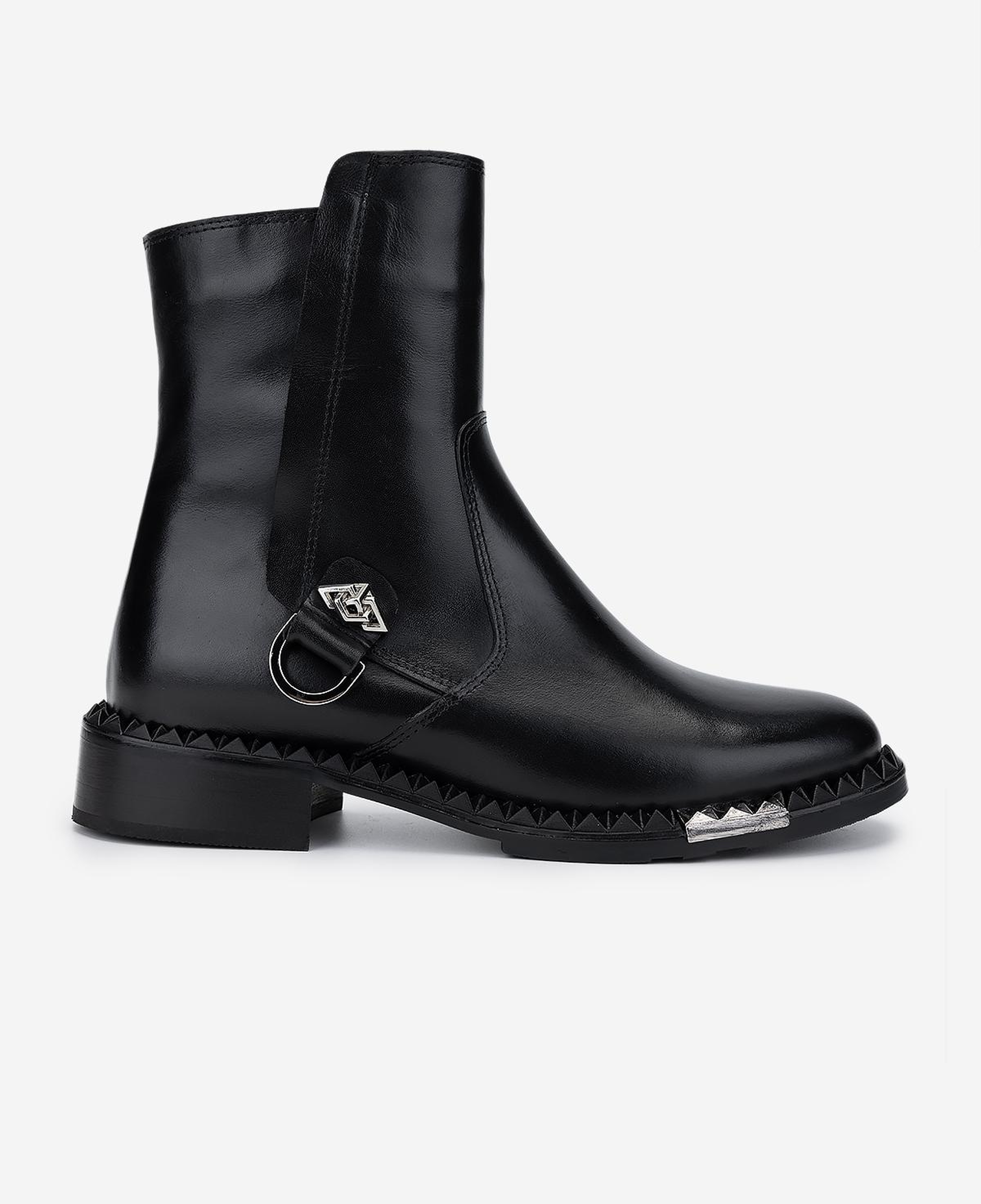 Valmenti Kadın Hakiki Deri Siyah Düz Bot