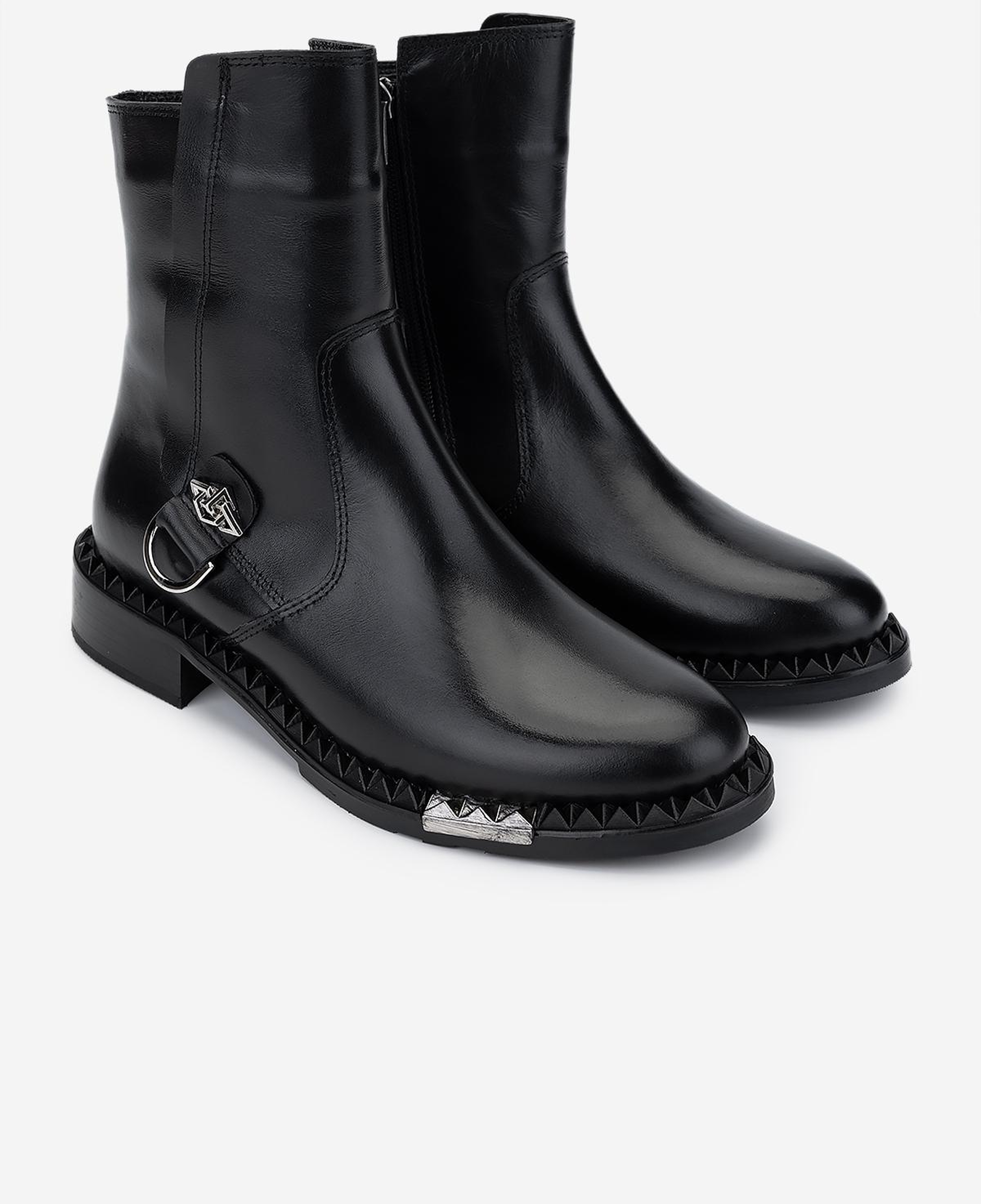 Valmenti Kadın Hakiki Deri Siyah Düz Bot