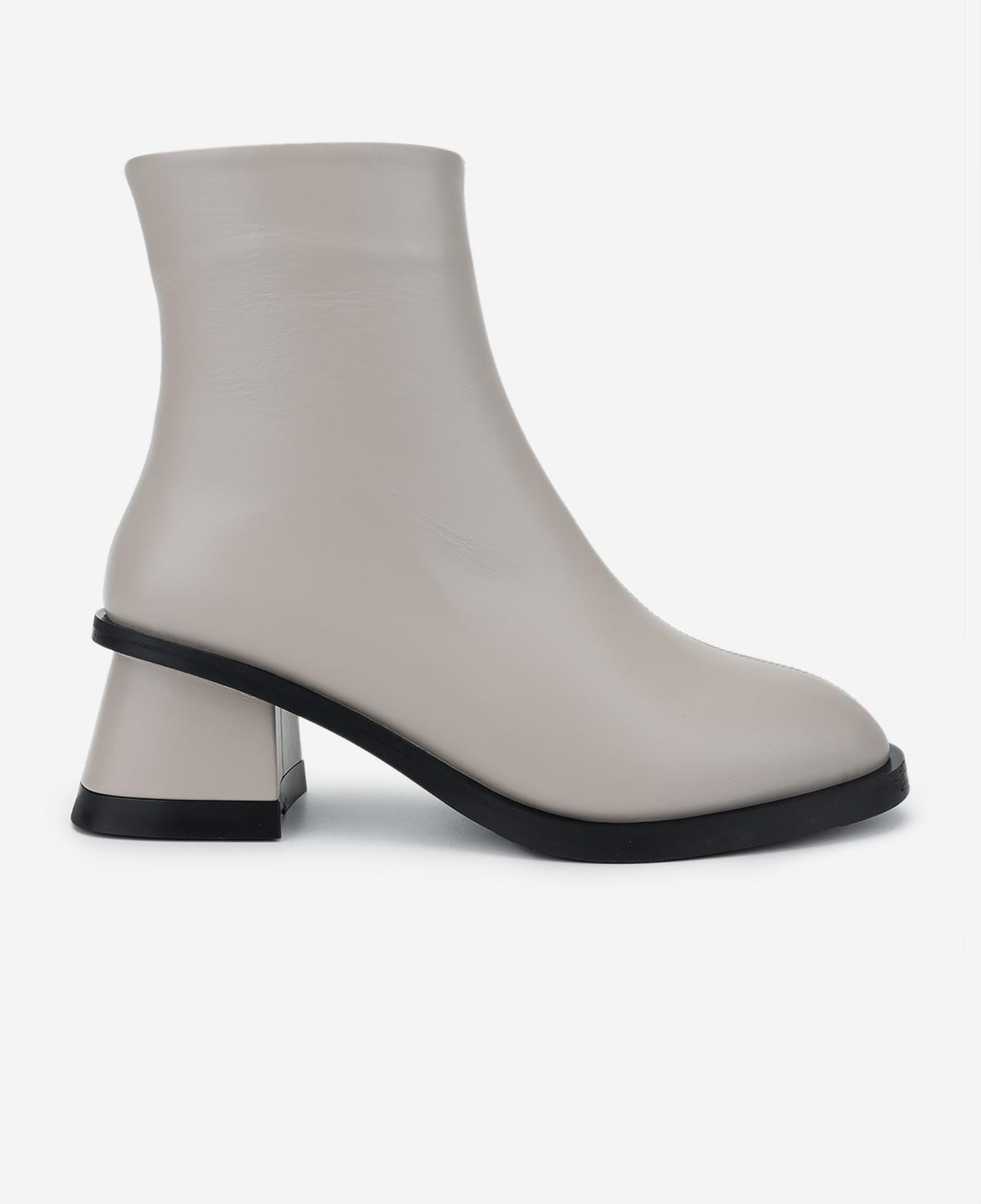 Valmenti Kadın Hakiki Deri Bej Rugan Topuklu Bot