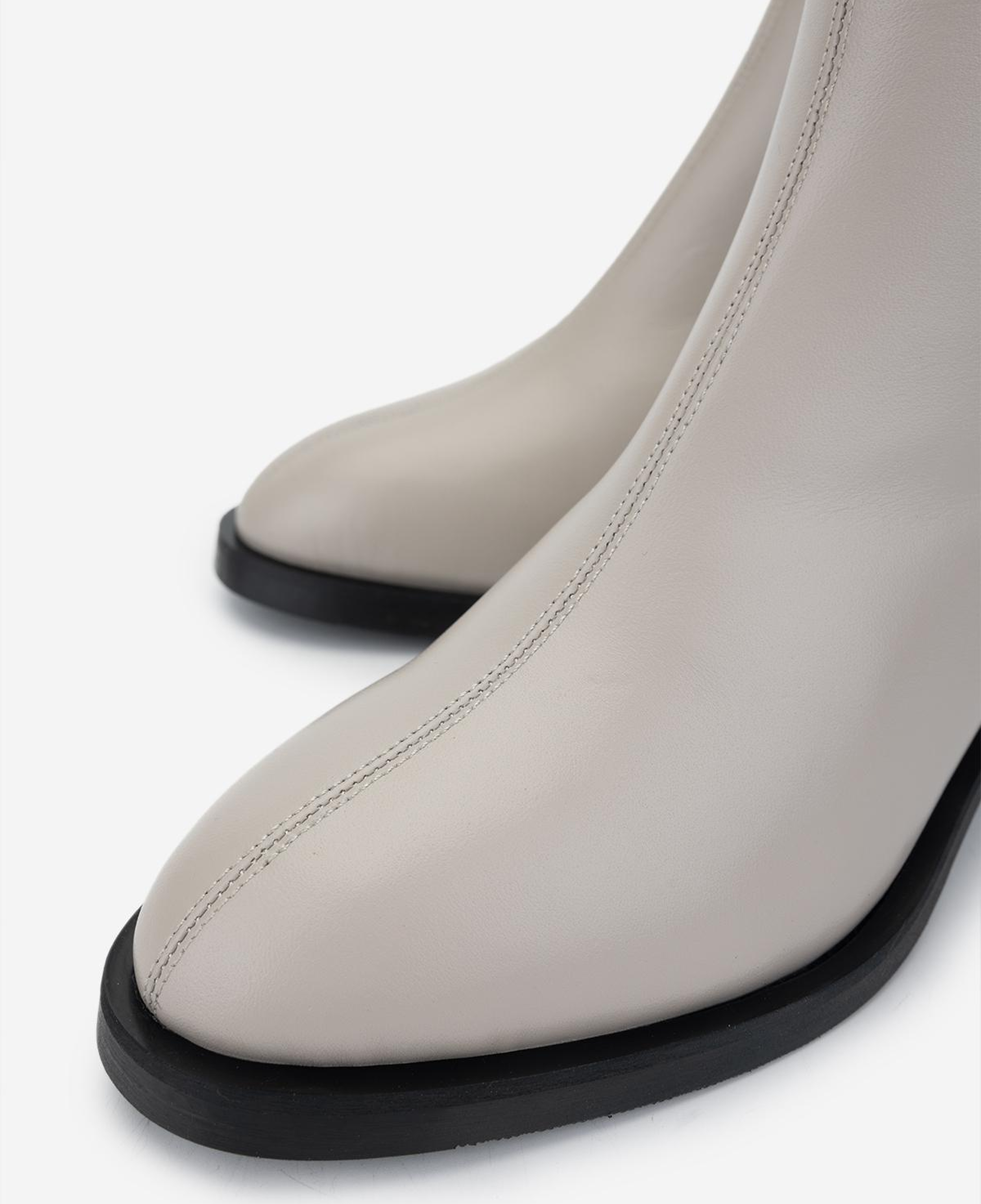 Valmenti Kadın Hakiki Deri Bej Rugan Topuklu Bot