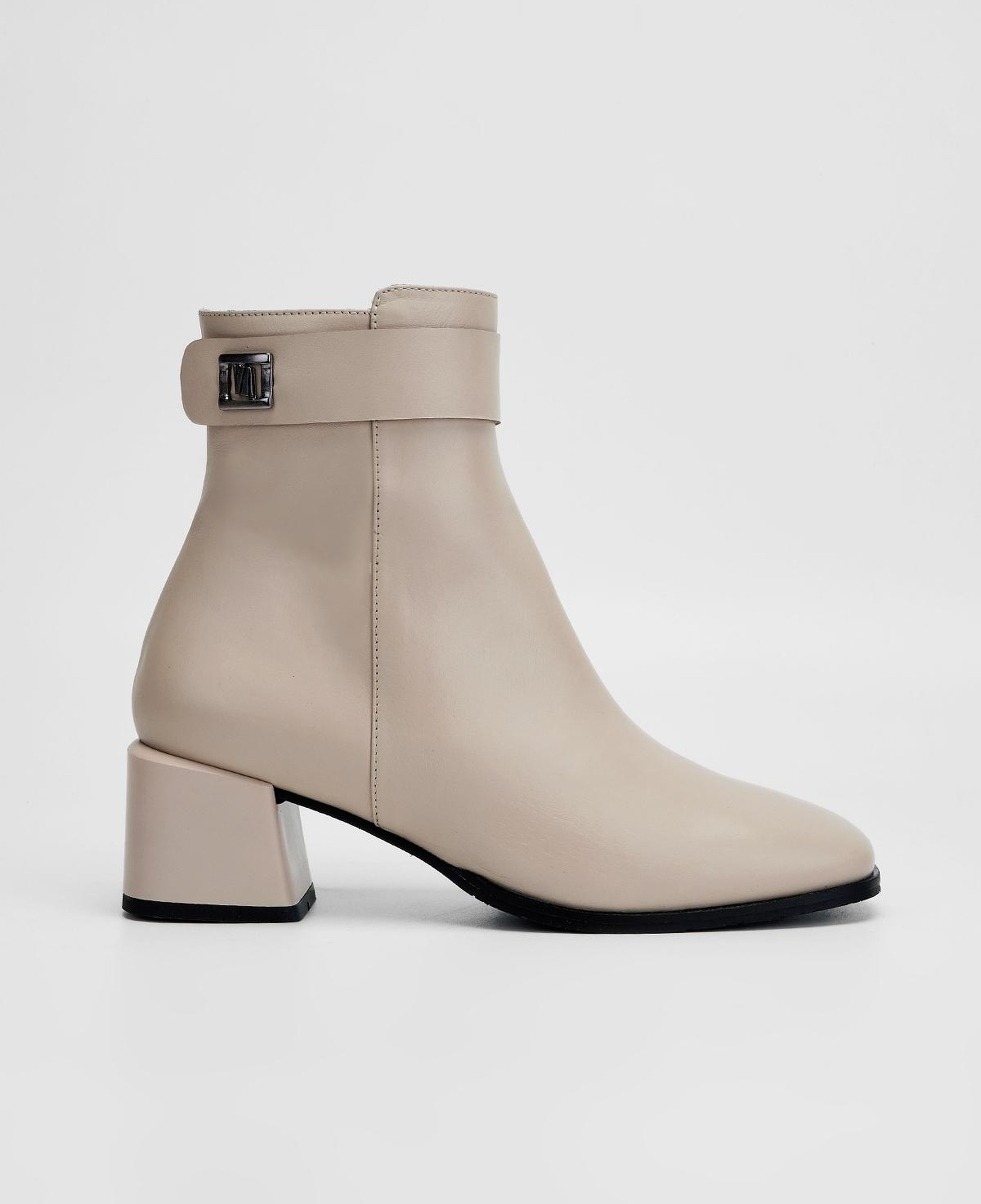 Valmenti Kadın Hakiki Deri Gri Topuklu Bot