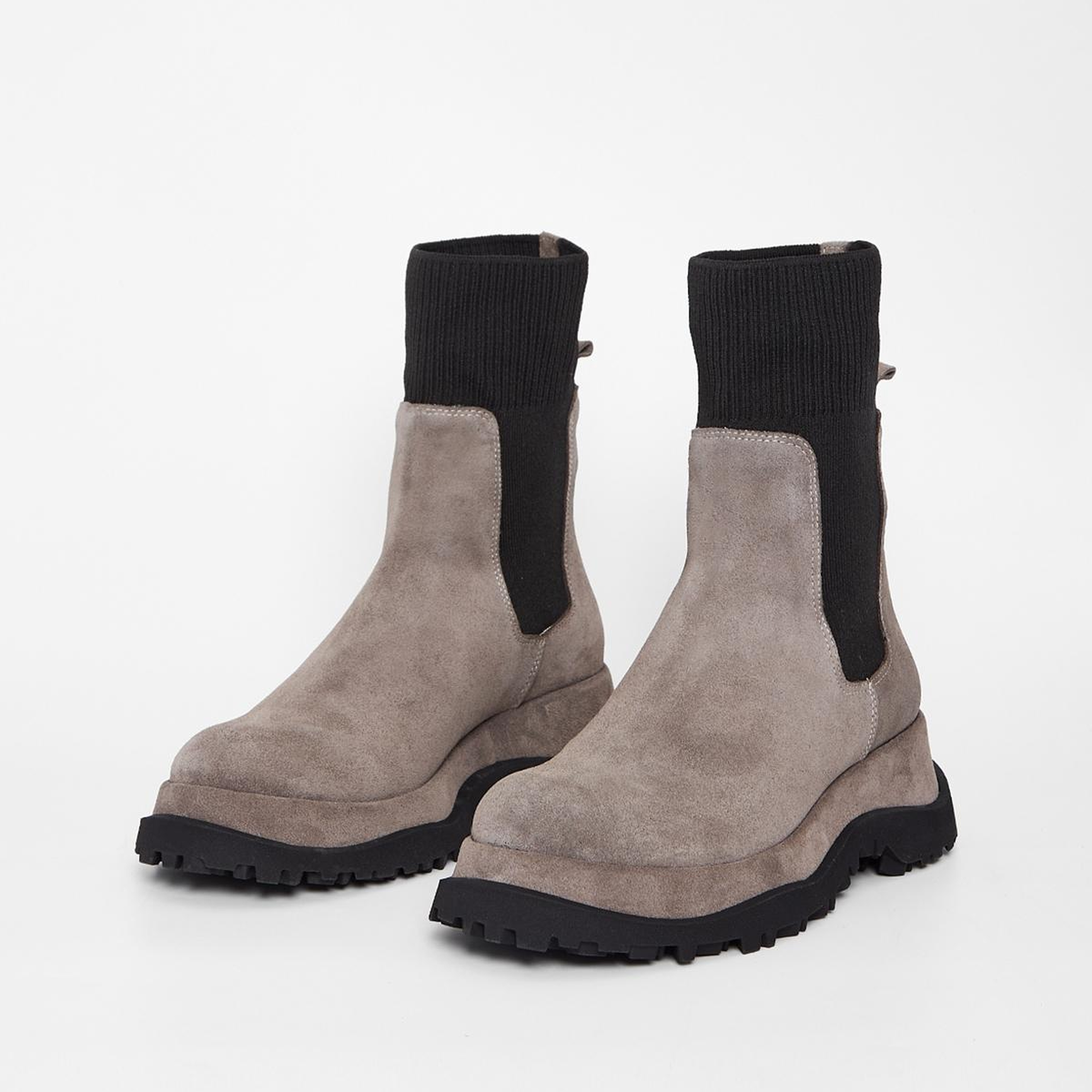 Valmenti Kadın Hakiki Deri Vizon Süet Düz Bot