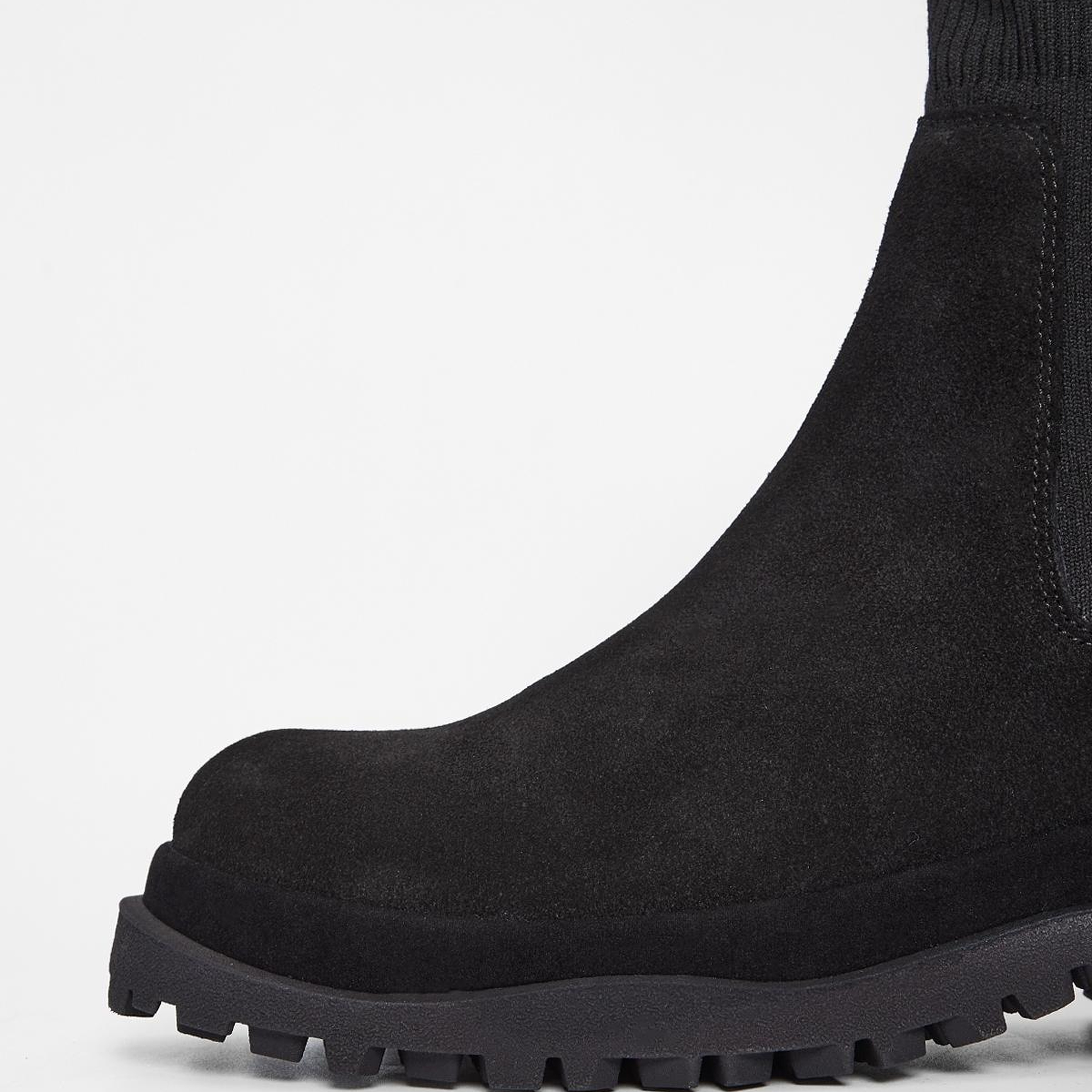 Valmenti Kadın Hakiki Deri Siyah Süet Düz Bot