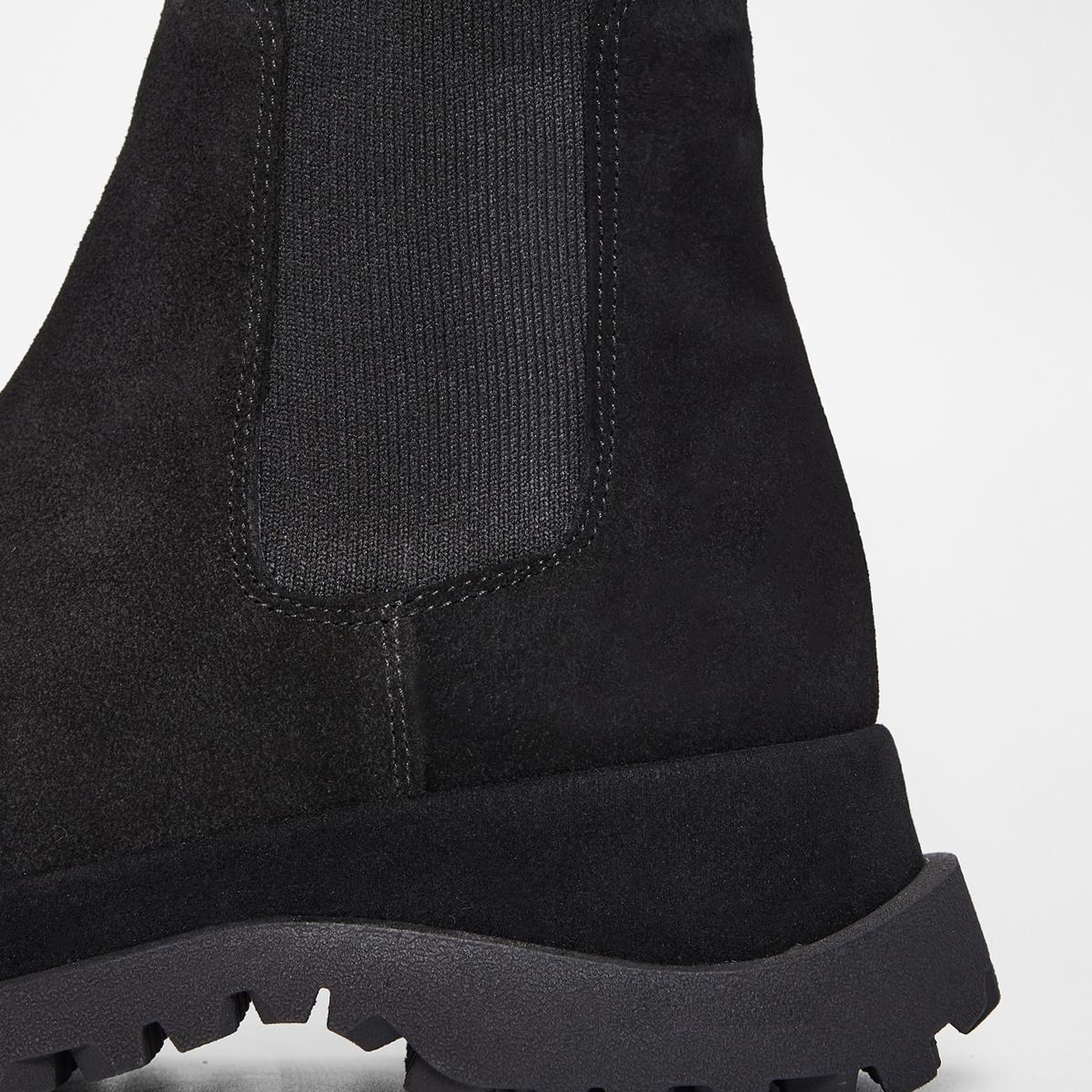 Valmenti Kadın Hakiki Deri Siyah Süet Düz Bot