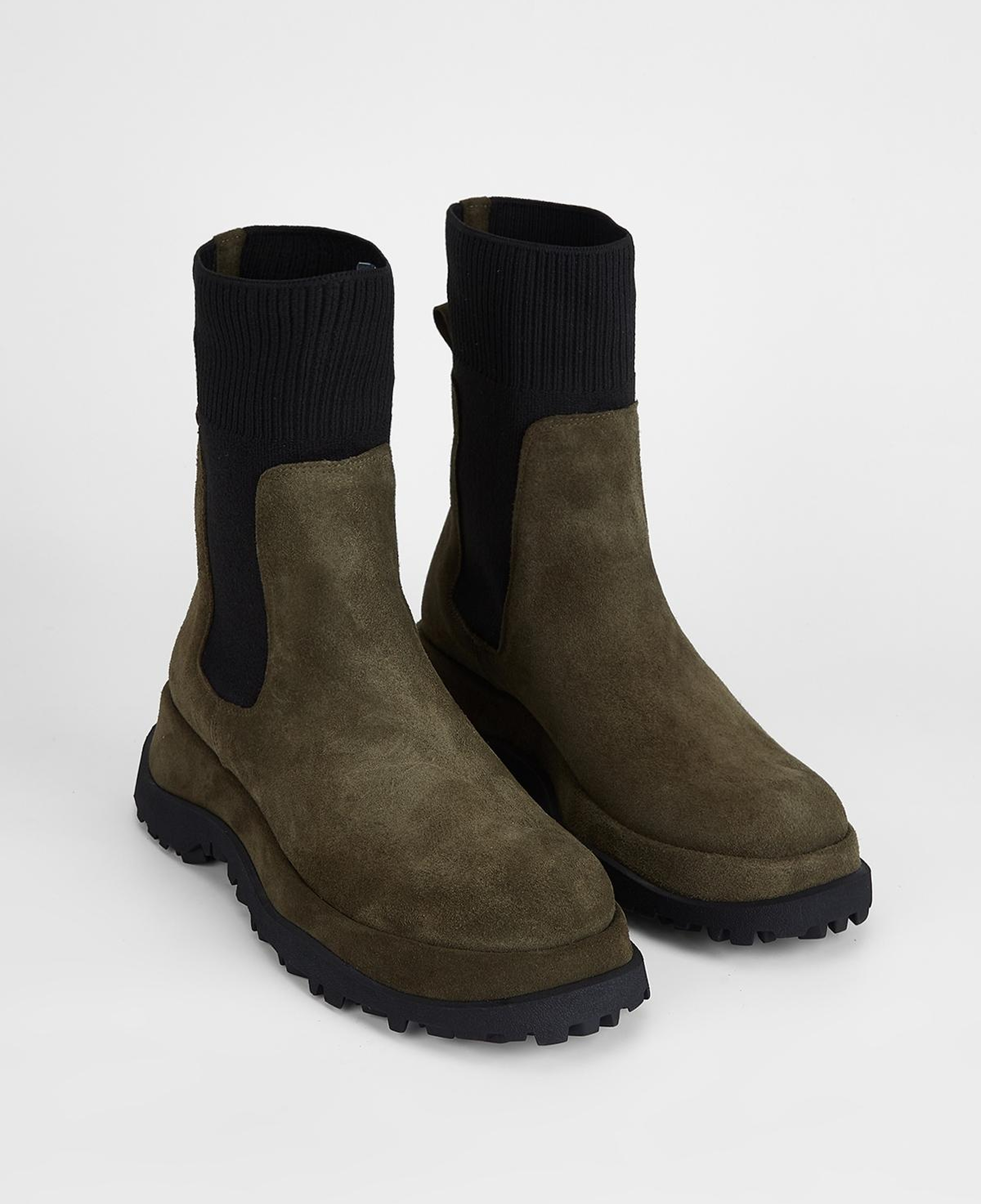 Valmenti Kadın Hakiki Deri Haki Süet Düz Bot