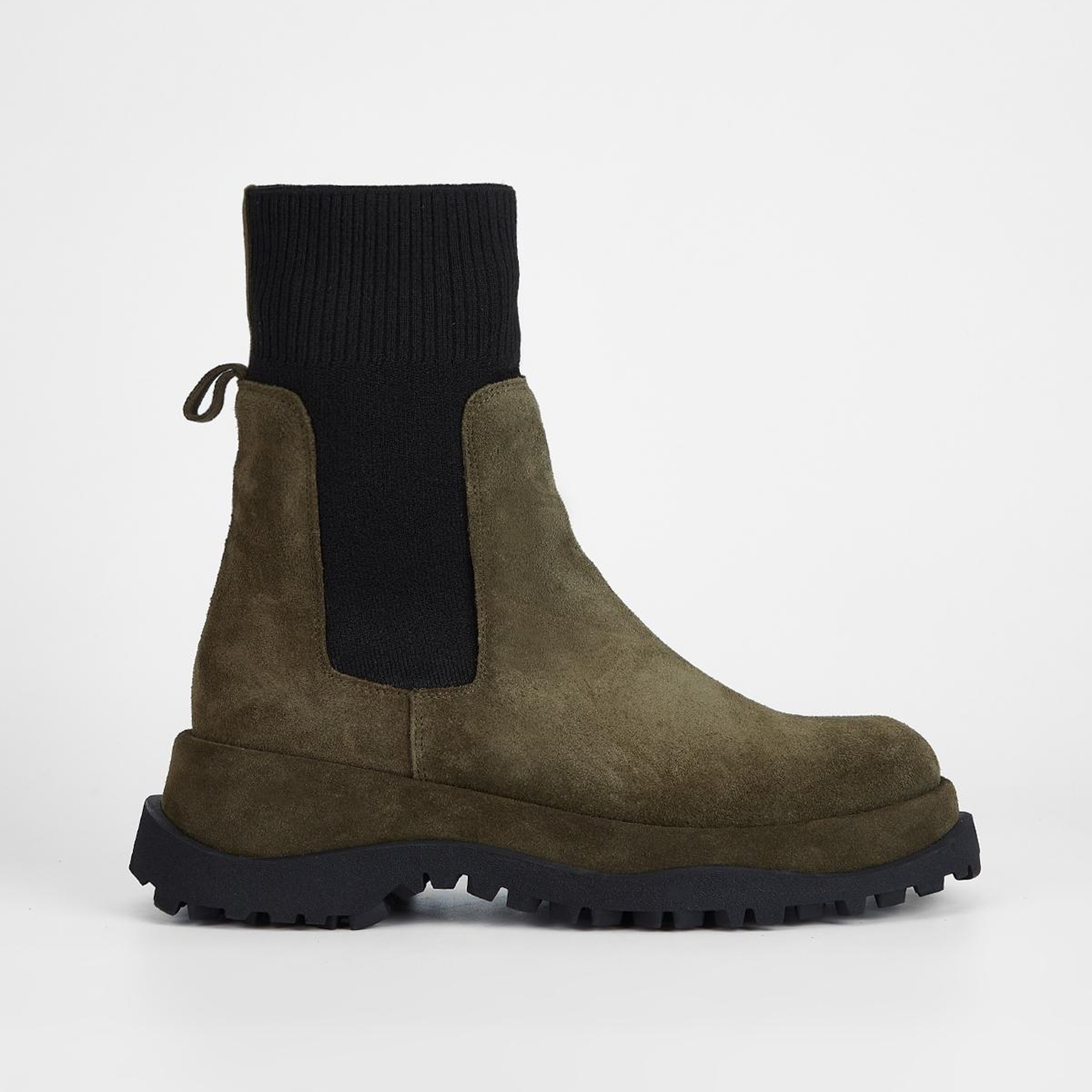 Valmenti Kadın Hakiki Deri Haki Süet Düz Bot