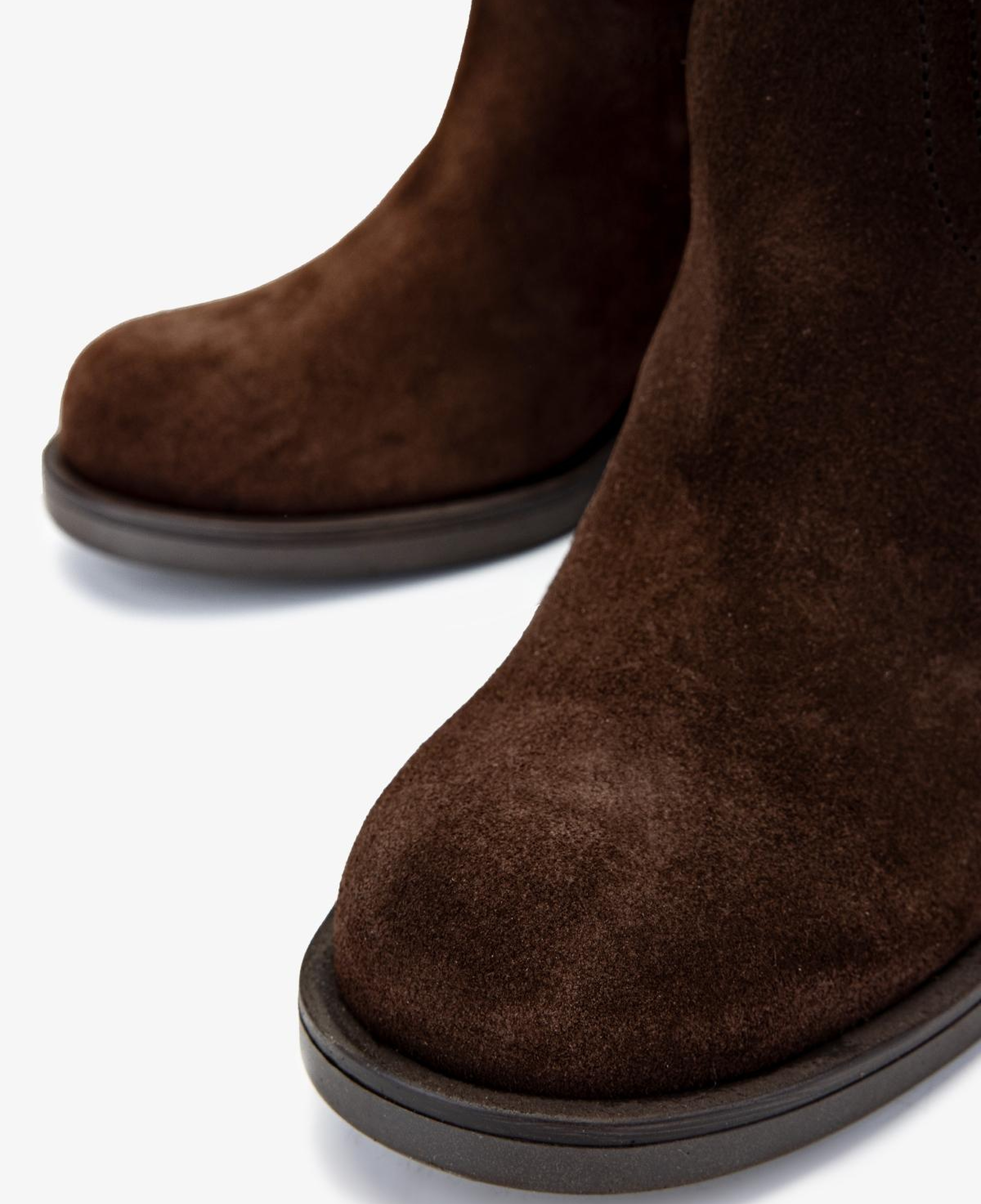 Valmenti Kadın Hakiki Deri Kahverengi Süet Topuklu Bot