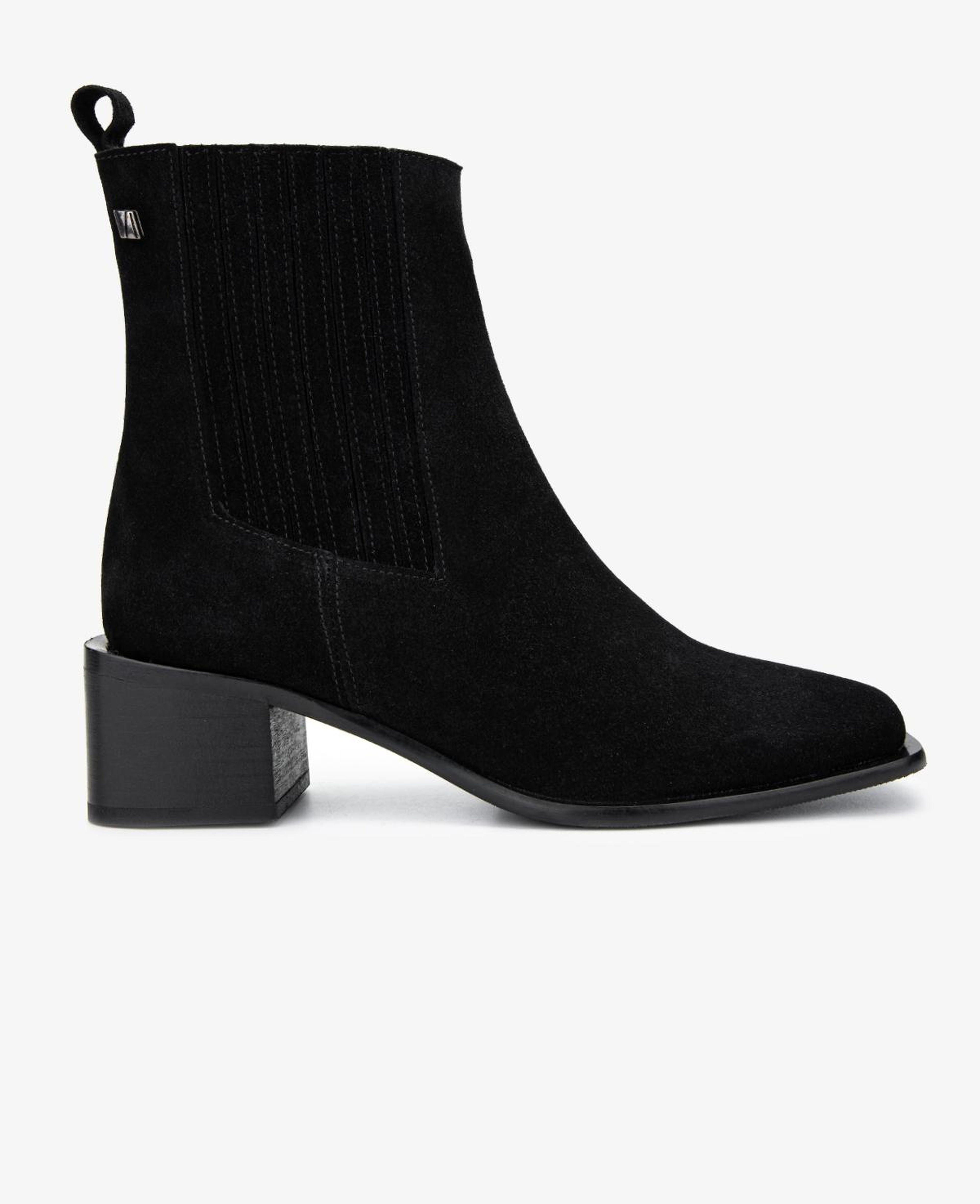 Valmenti Kadın Hakiki Deri Siyah Süet Topuklu Bot