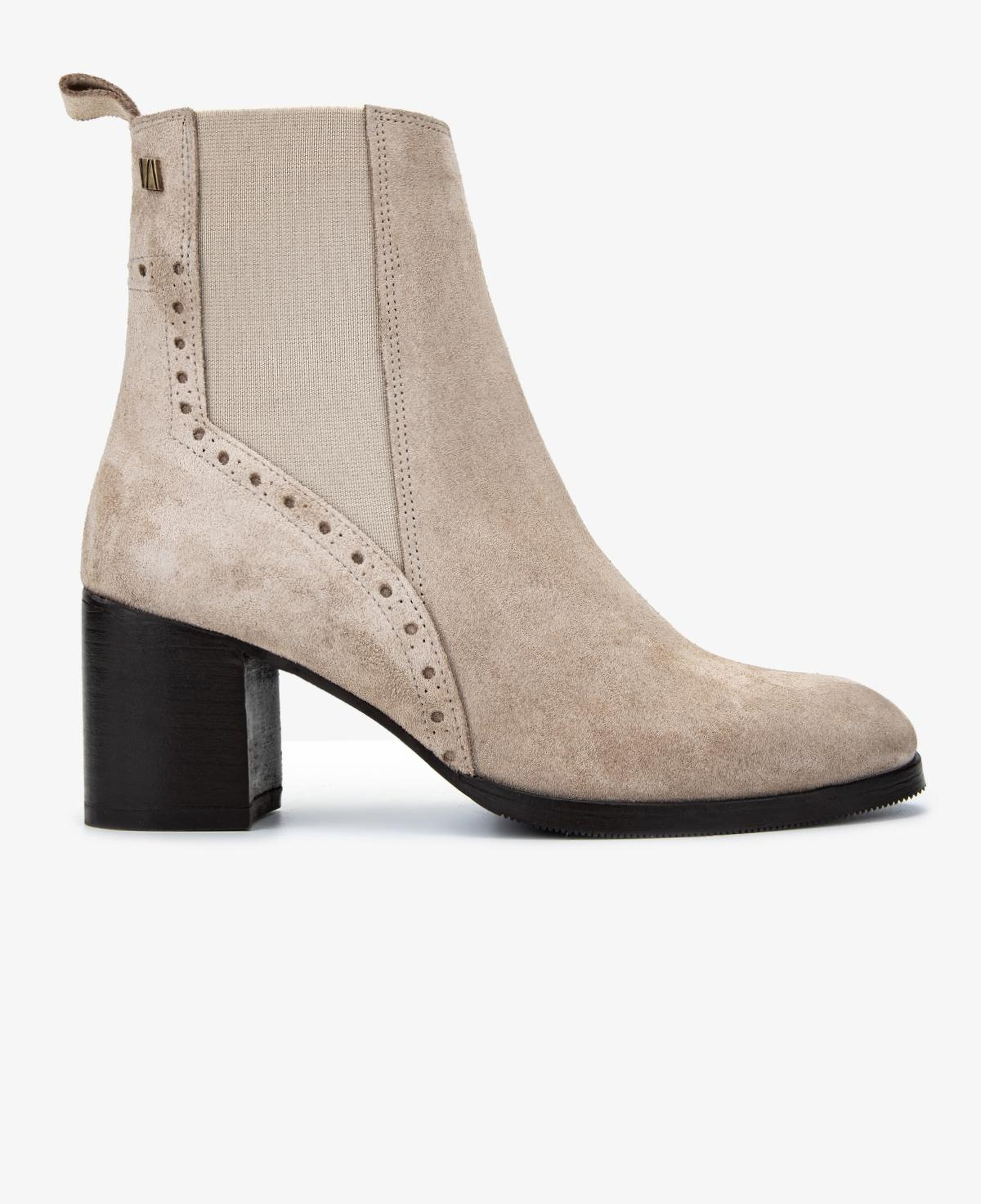 Valmenti Kadın Hakiki Deri Bej Süet Topuklu Bot