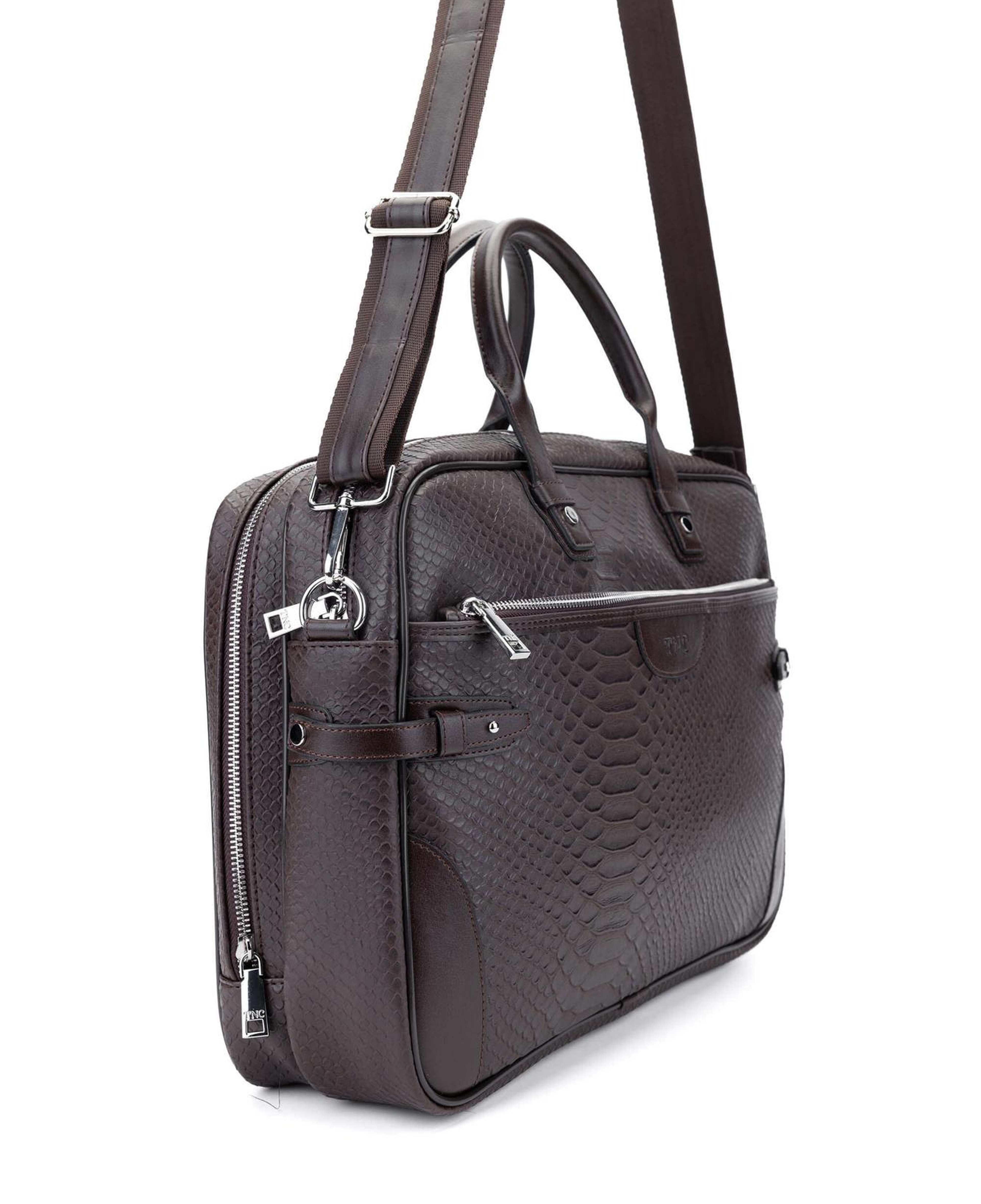 Tamer Tanca Erkek Vegan Kahverengi Evrak Çantası