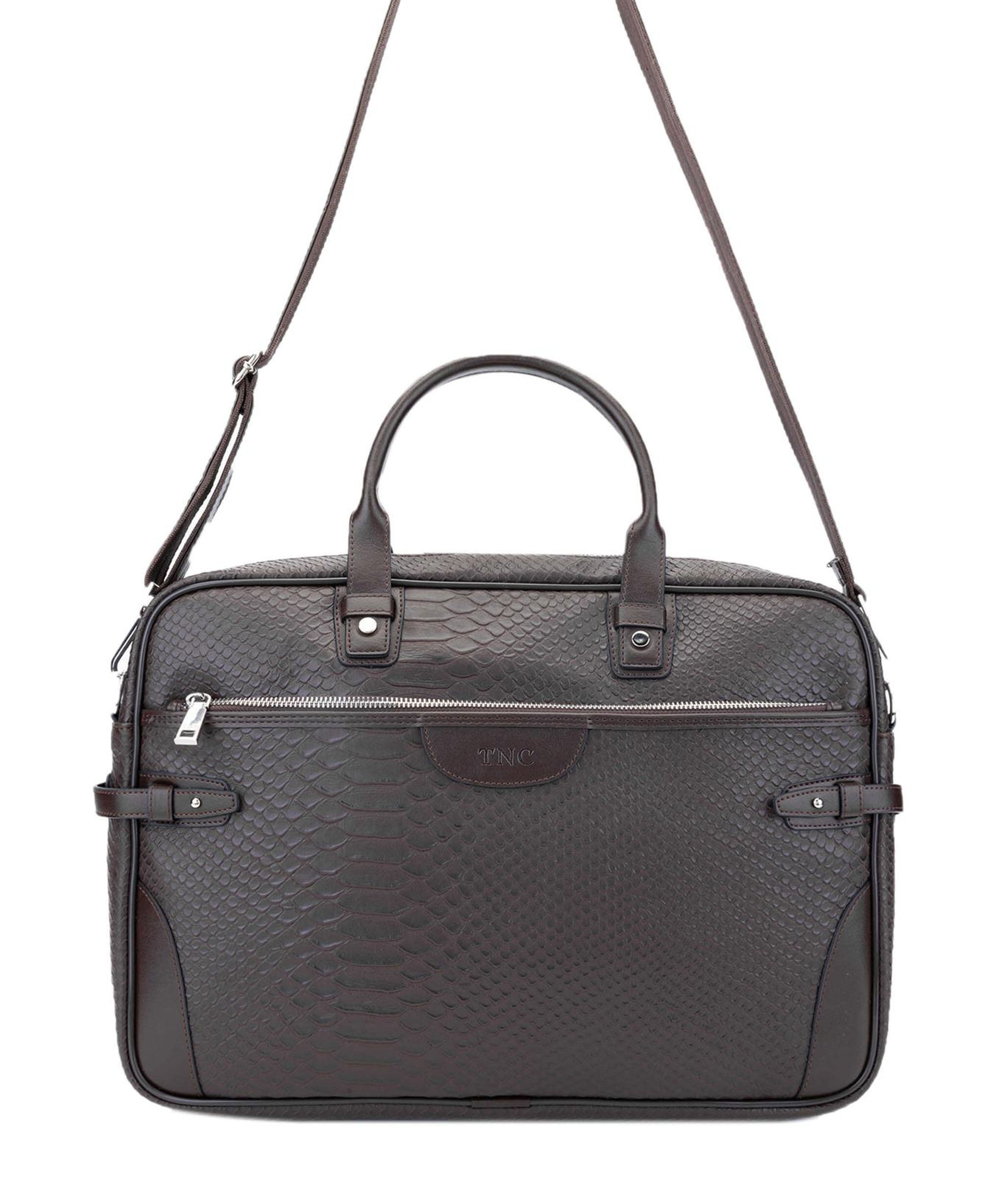 Tamer Tanca Erkek Vegan Kahverengi Evrak Çantası