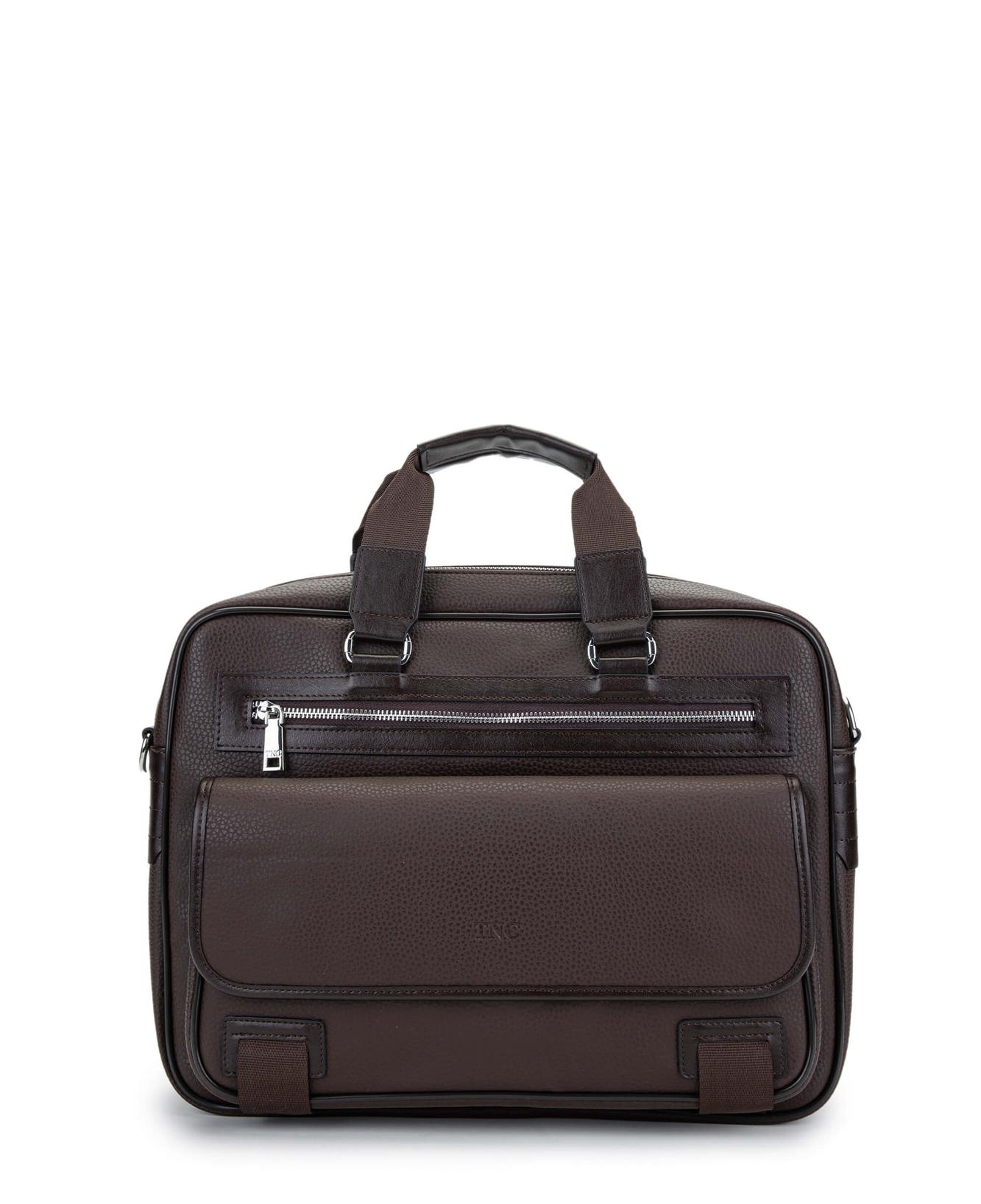 Tamer Tanca Unisex Vegan Kahverengi Evrak Çantası