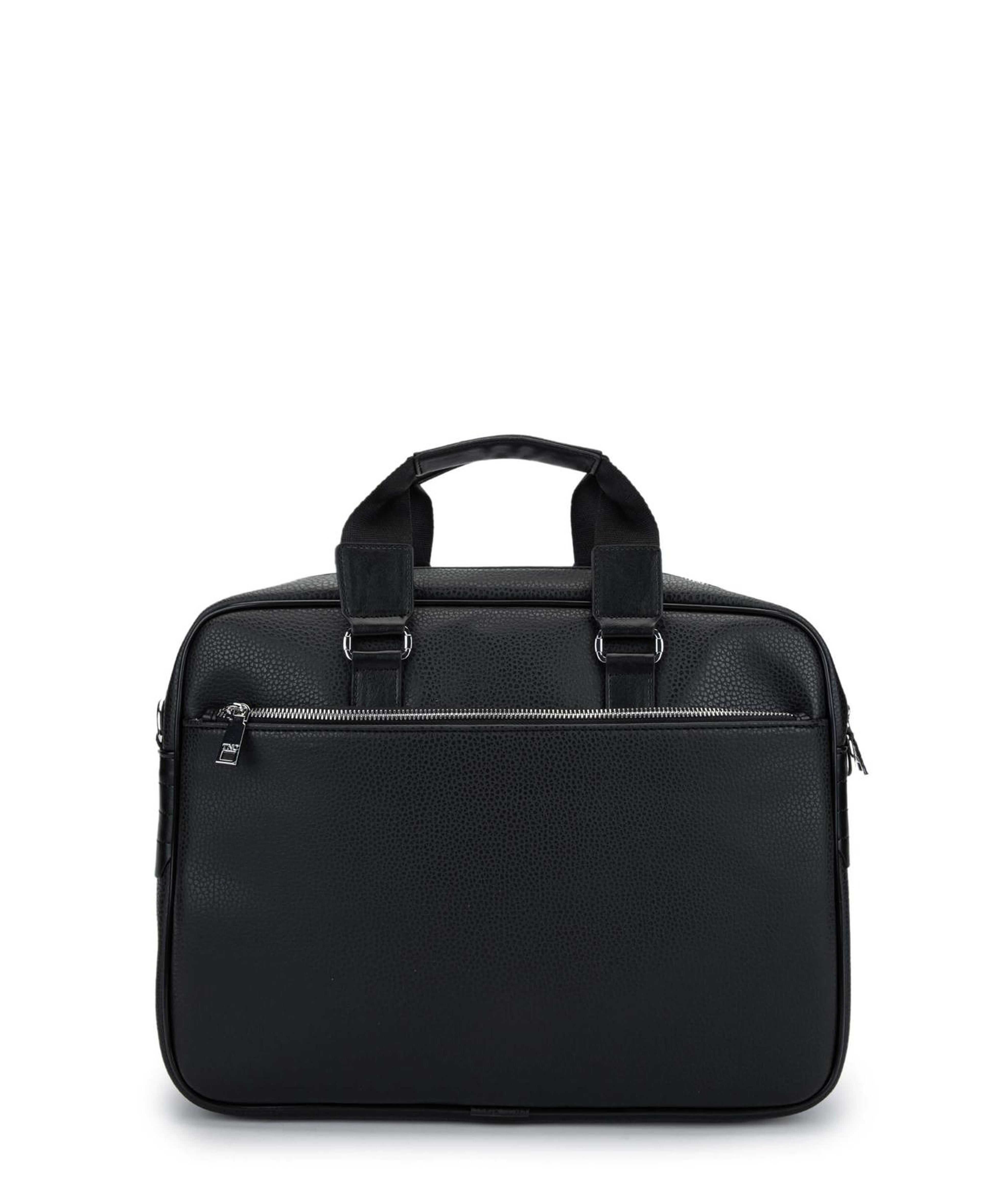 Tamer Tanca Unisex Vegan Siyah Evrak Çantası