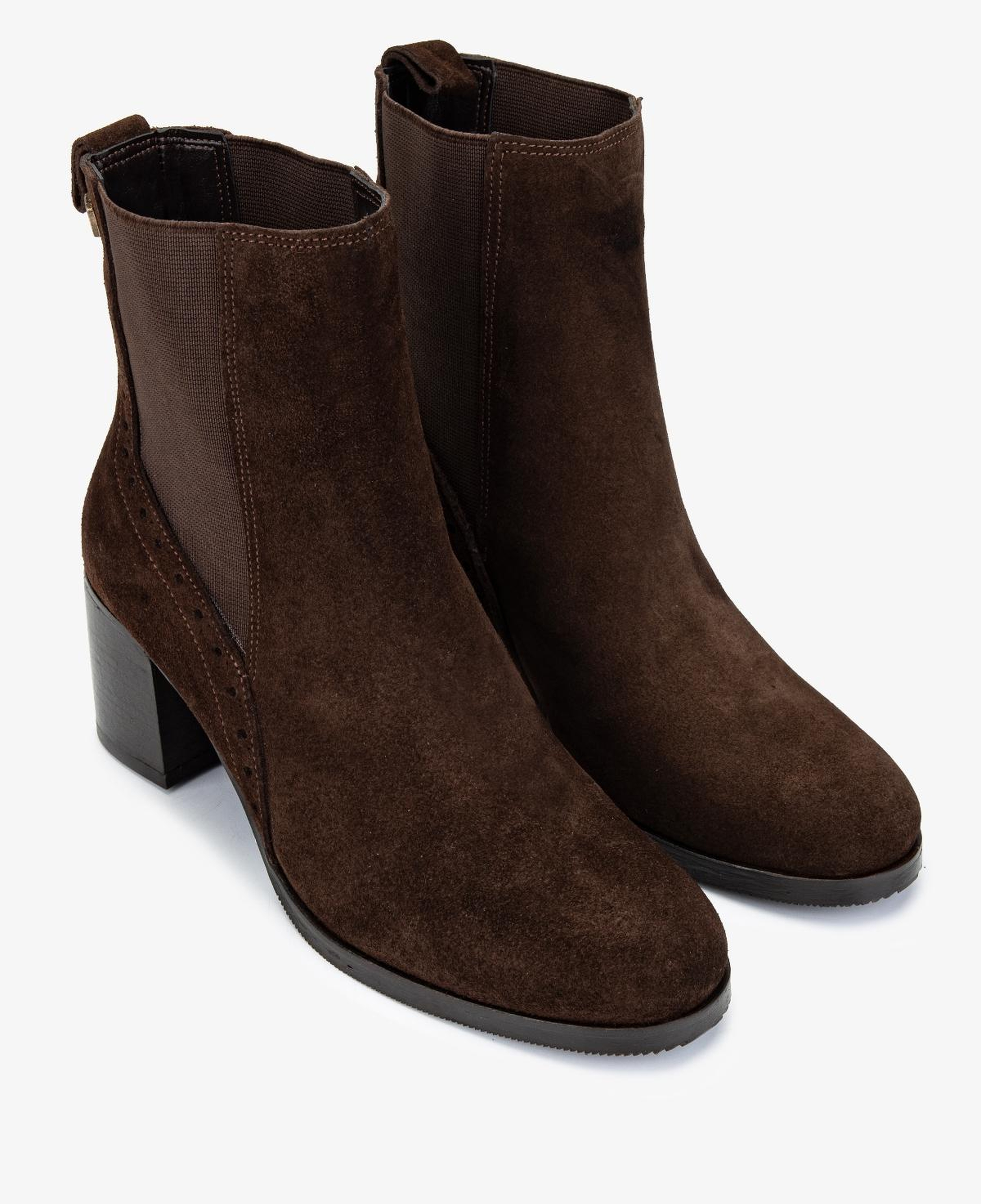 Valmenti Kadın Hakiki Deri Kahverengi Süet Topuklu Bot