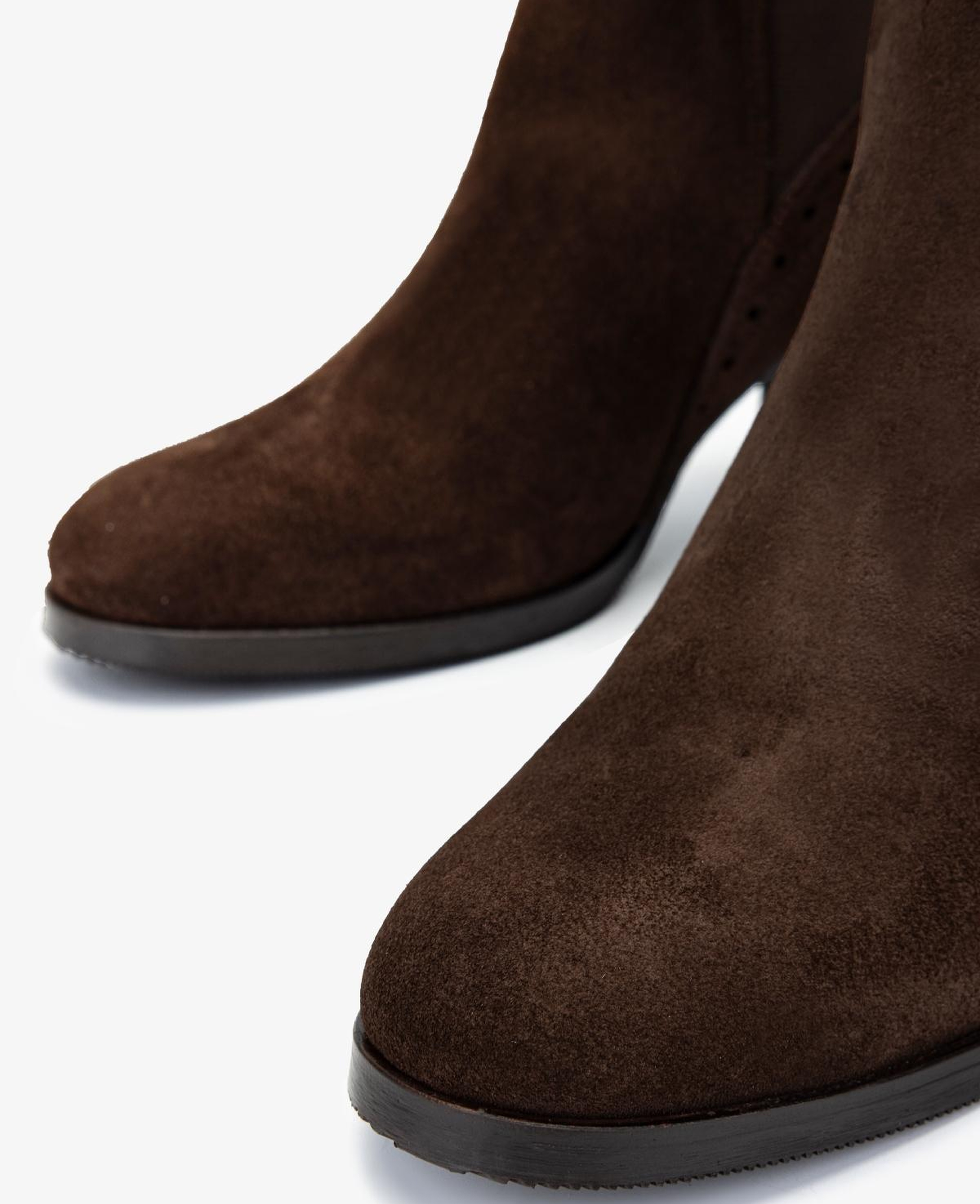 Valmenti Kadın Hakiki Deri Kahverengi Süet Topuklu Bot