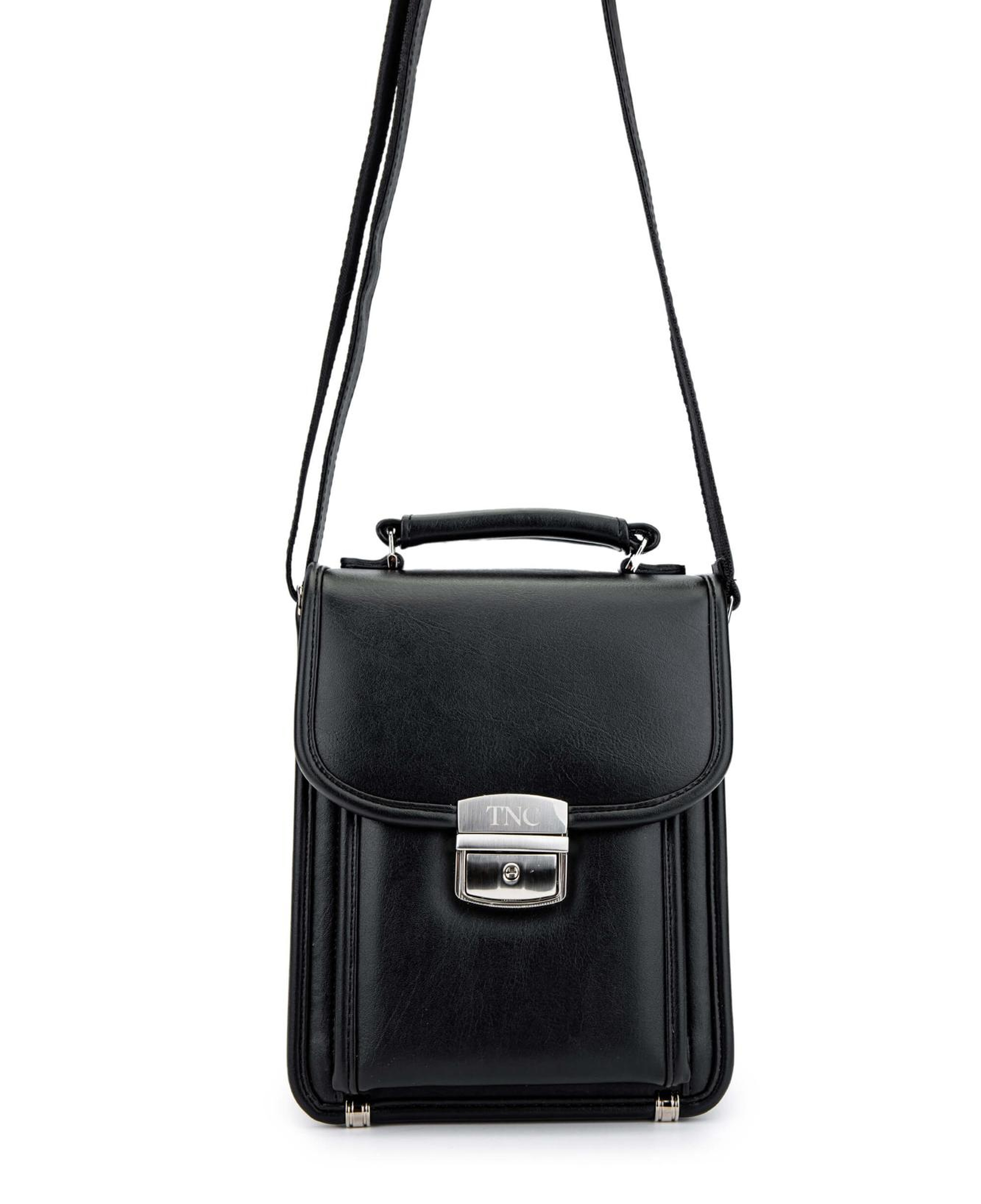 Tamer Tanca Erkek Vegan Siyah Postacı Çantası