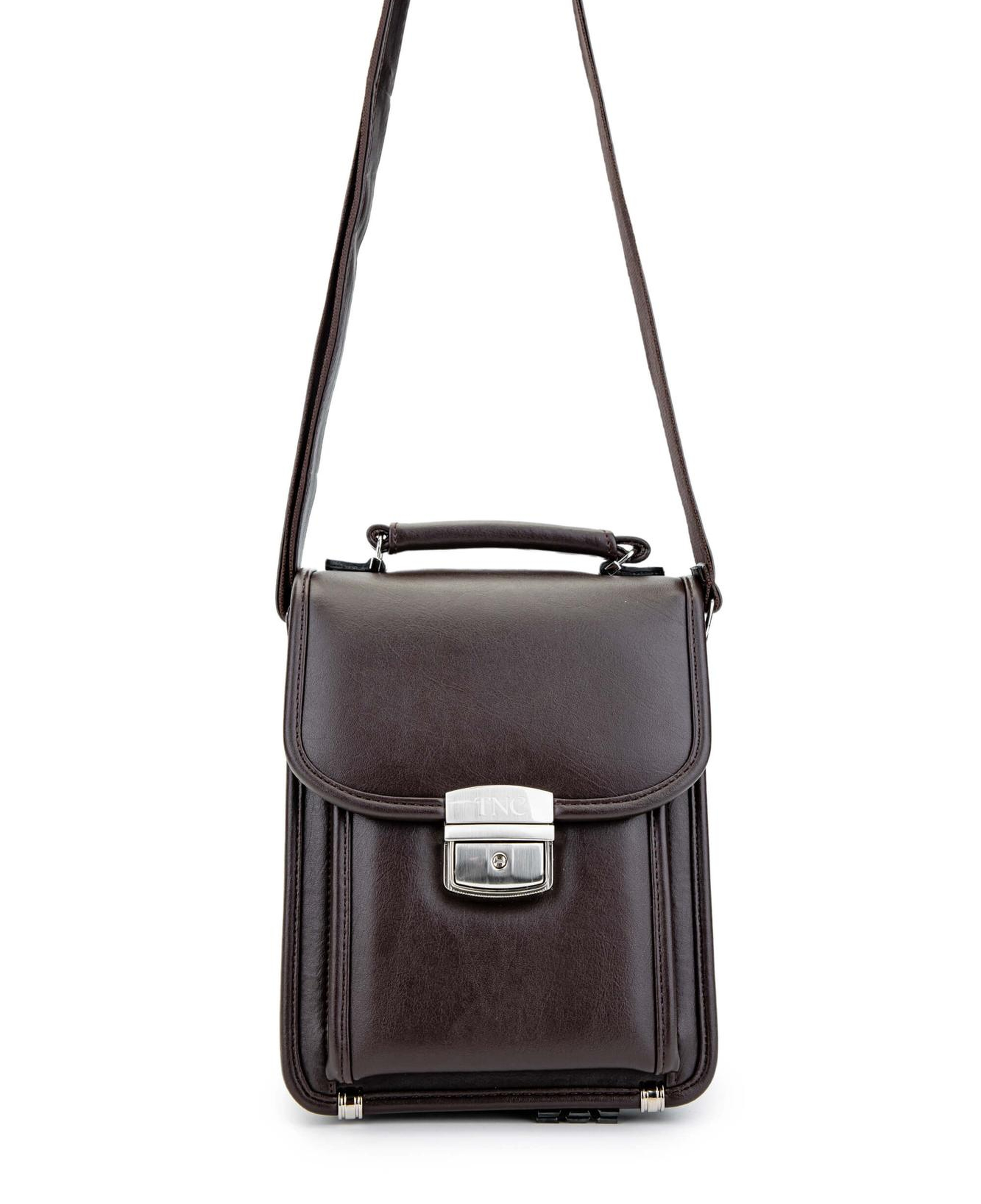 Tamer Tanca Erkek Vegan Kahverengi Postacı Çantası