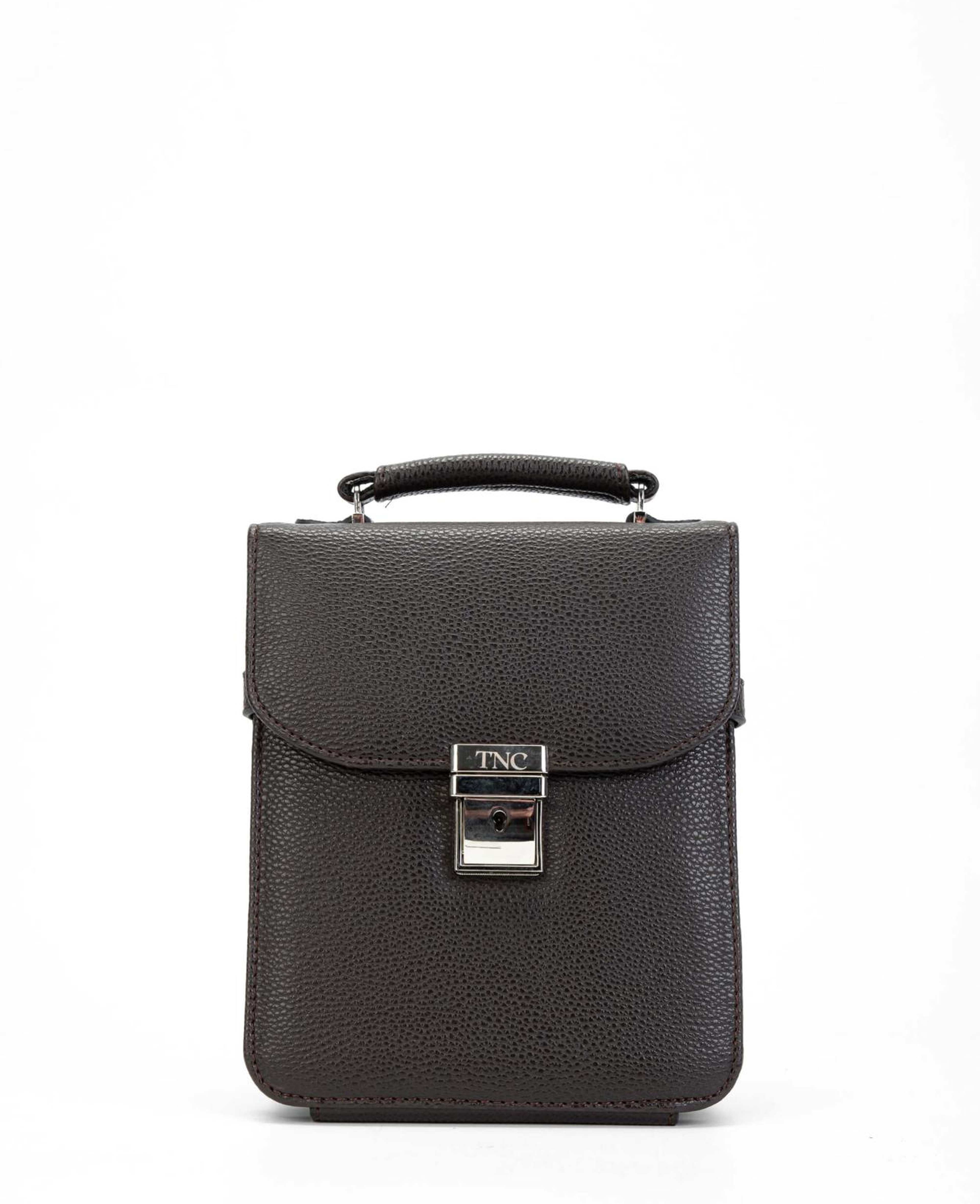 Tamer Tanca Erkek Vegan Kahverengi Postacı Çantası