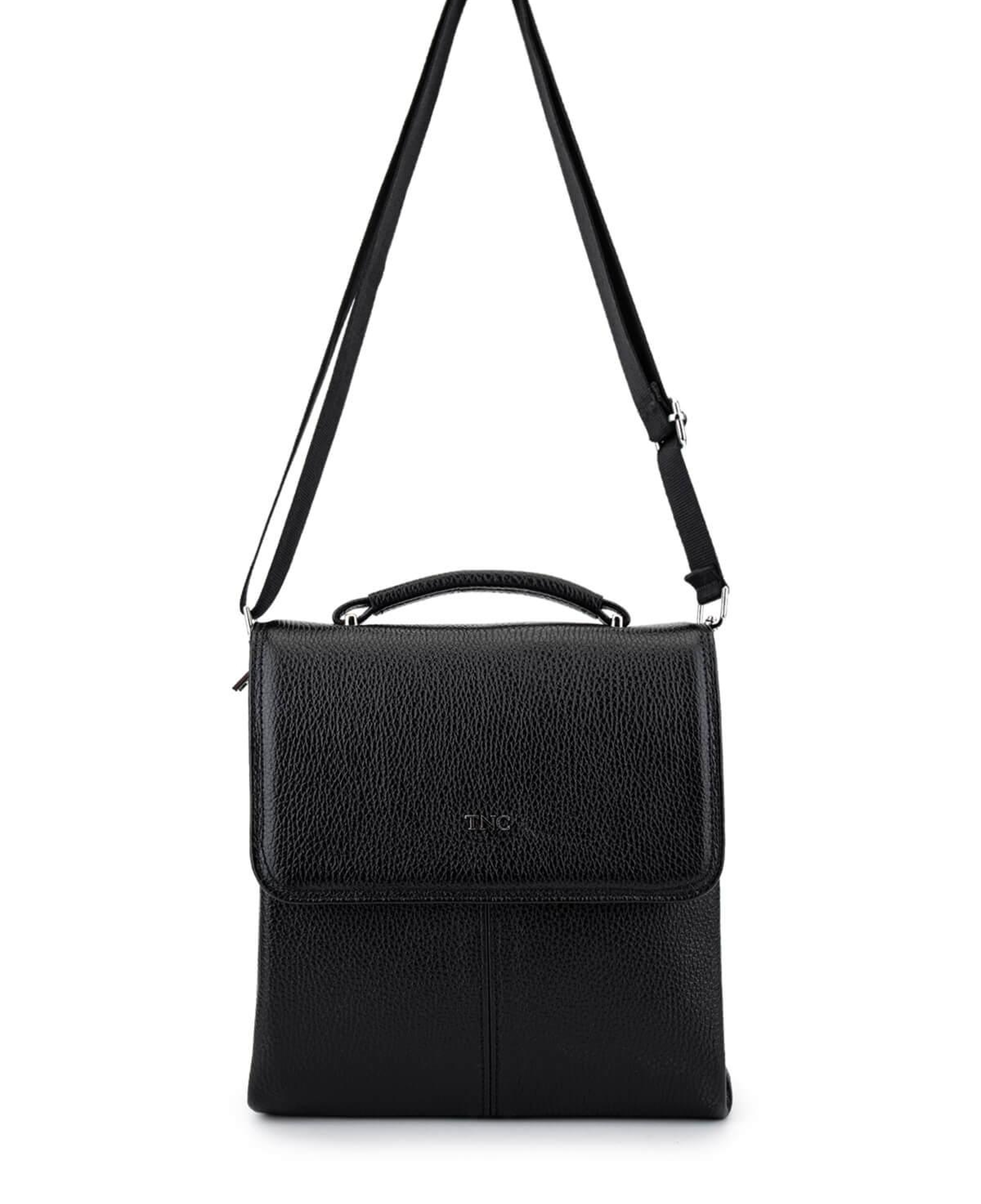 Tamer Tanca Erkek Hakiki Deri Siyah Postacı Çanta