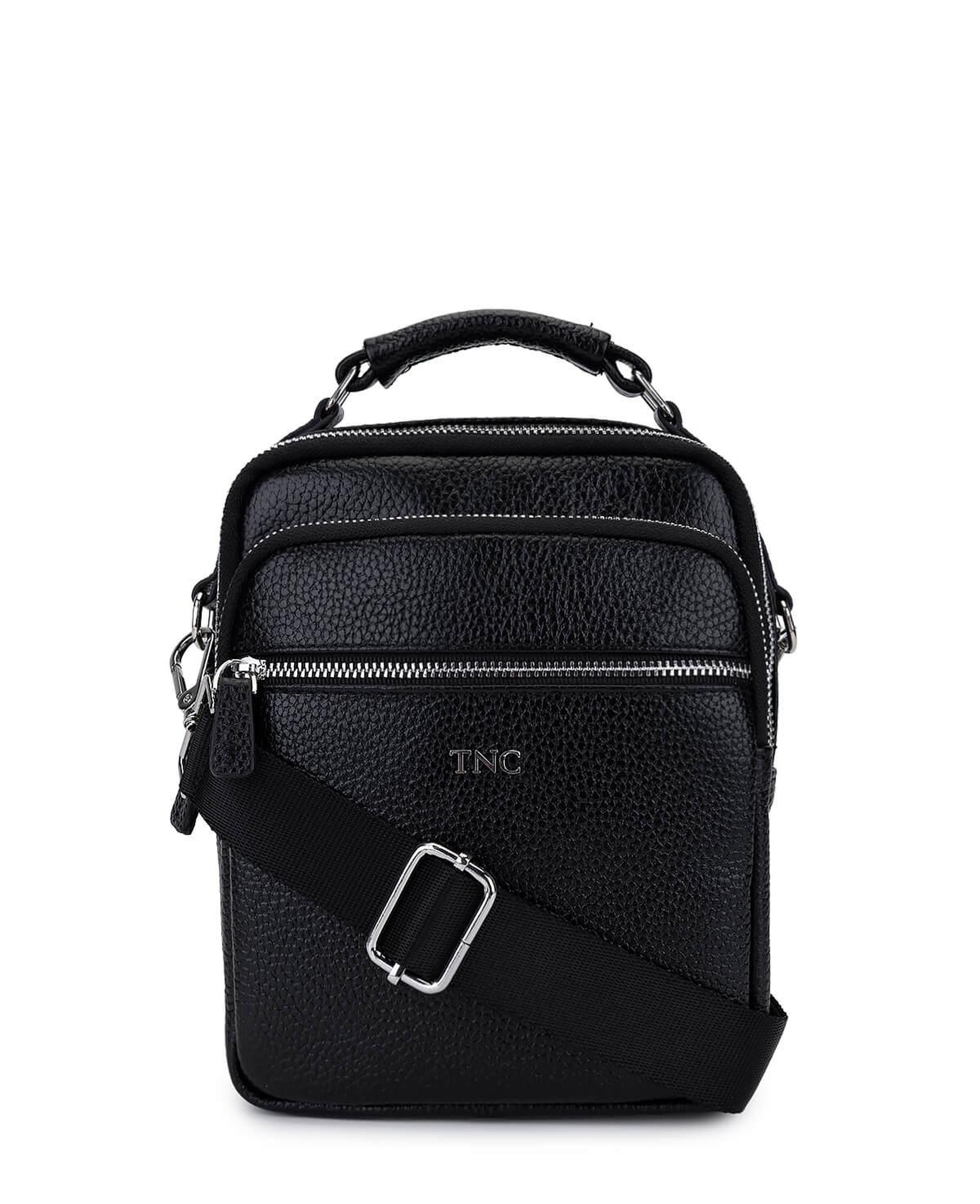 Tamer Tanca Erkek Hakiki Deri Siyah Floter El Çantası