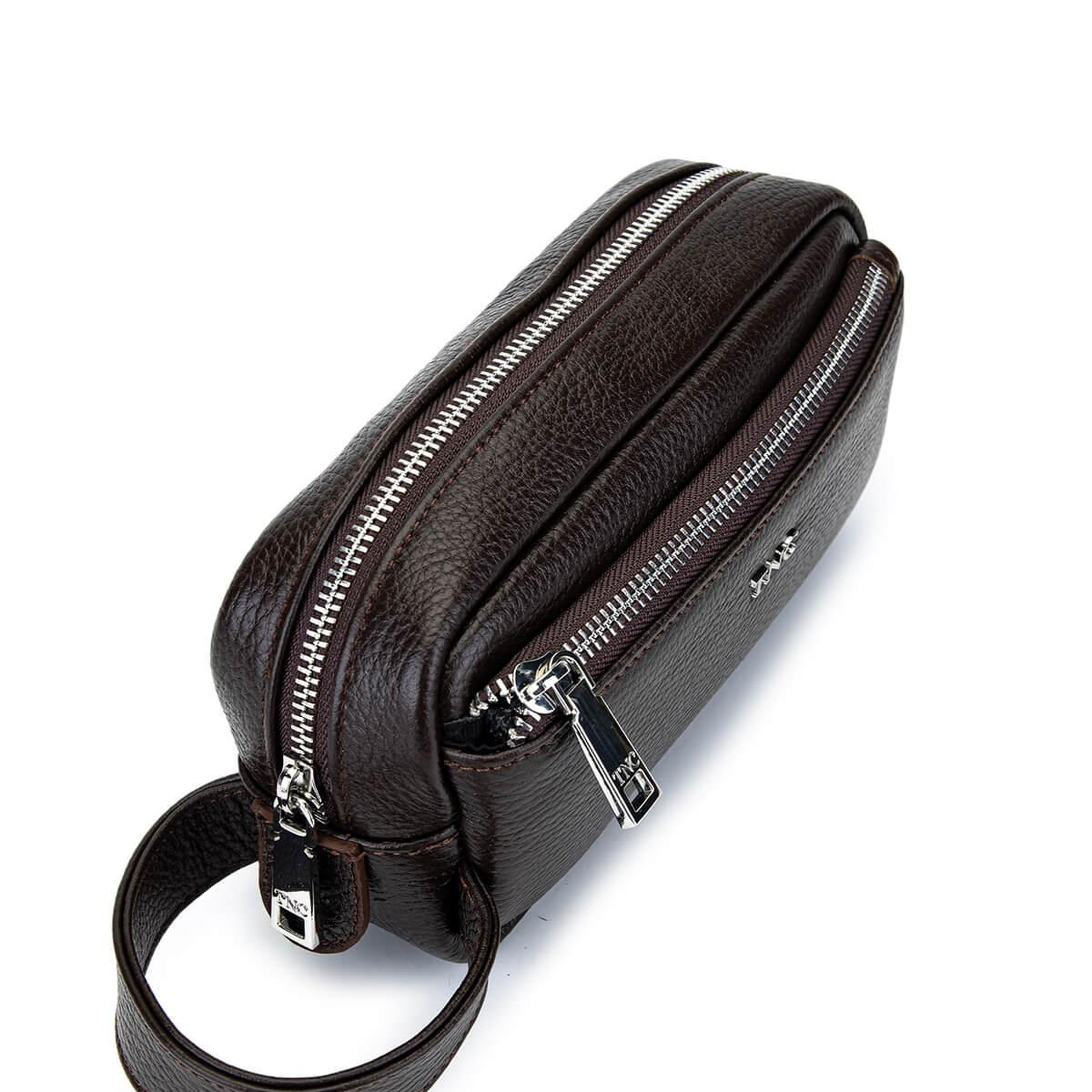 Tamer Tanca Erkek Hakiki Deri Kahverengi El Çantası