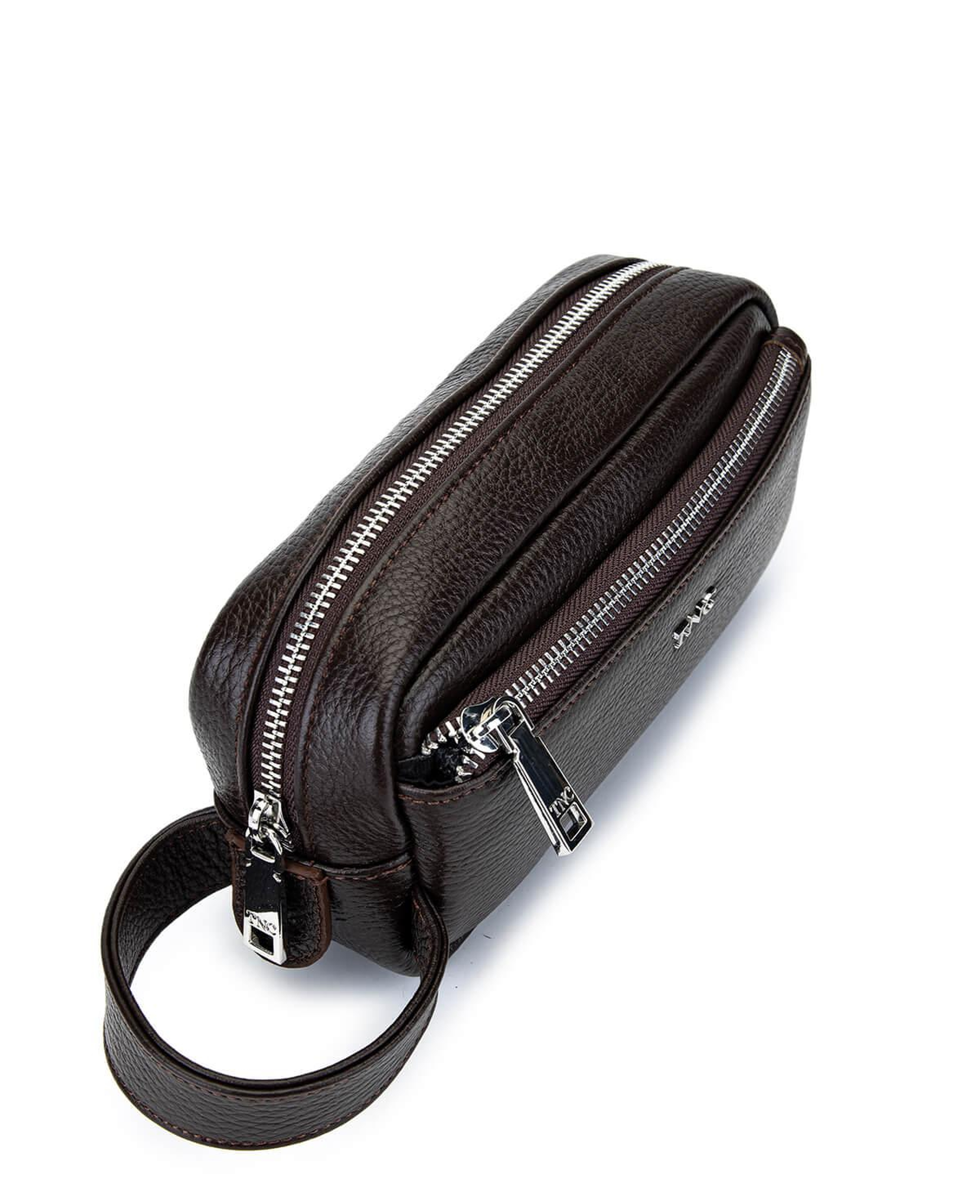 Tamer Tanca Erkek Hakiki Deri Kahverengi El Çantası