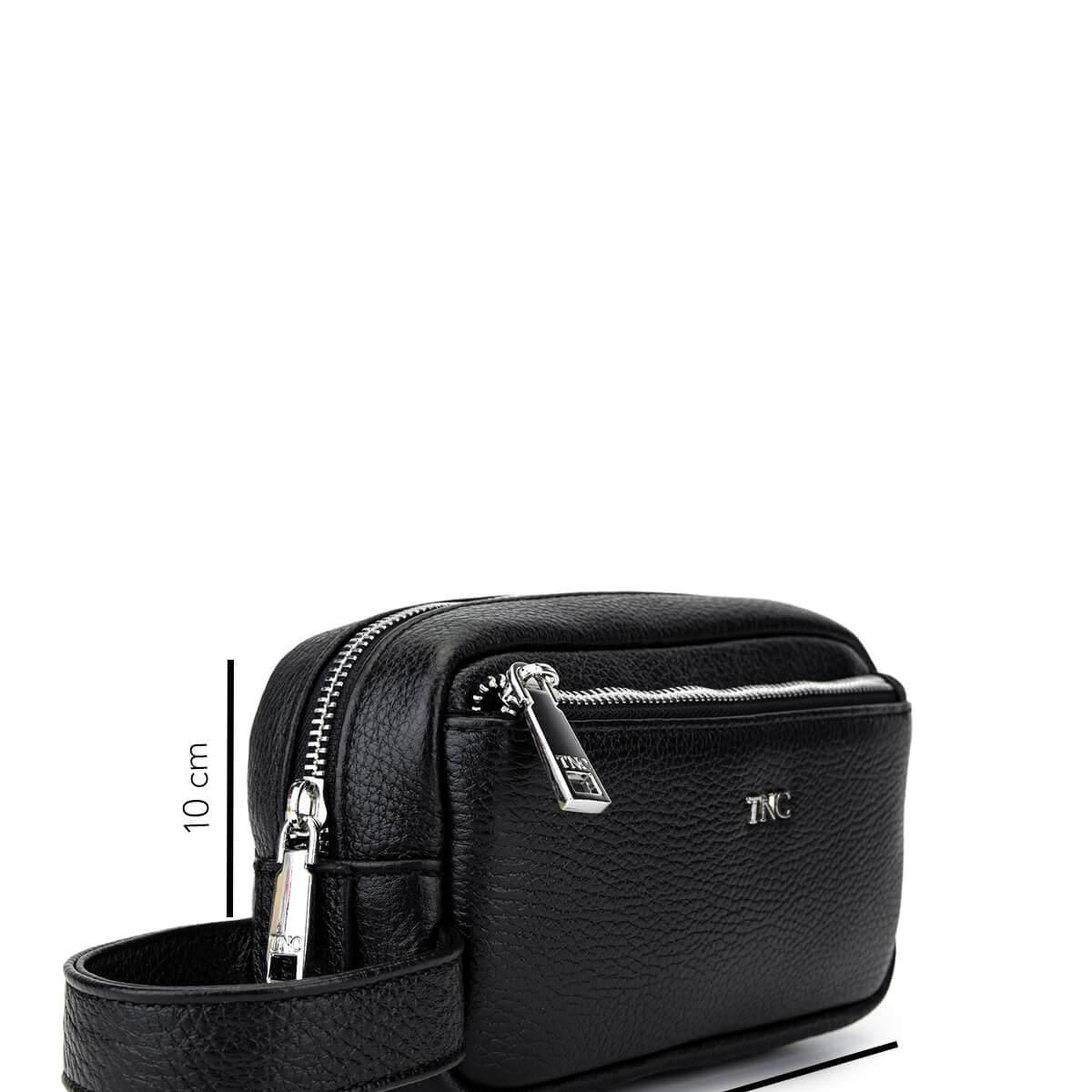 Tamer Tanca Erkek Hakiki Deri Siyah Floter El Çantası