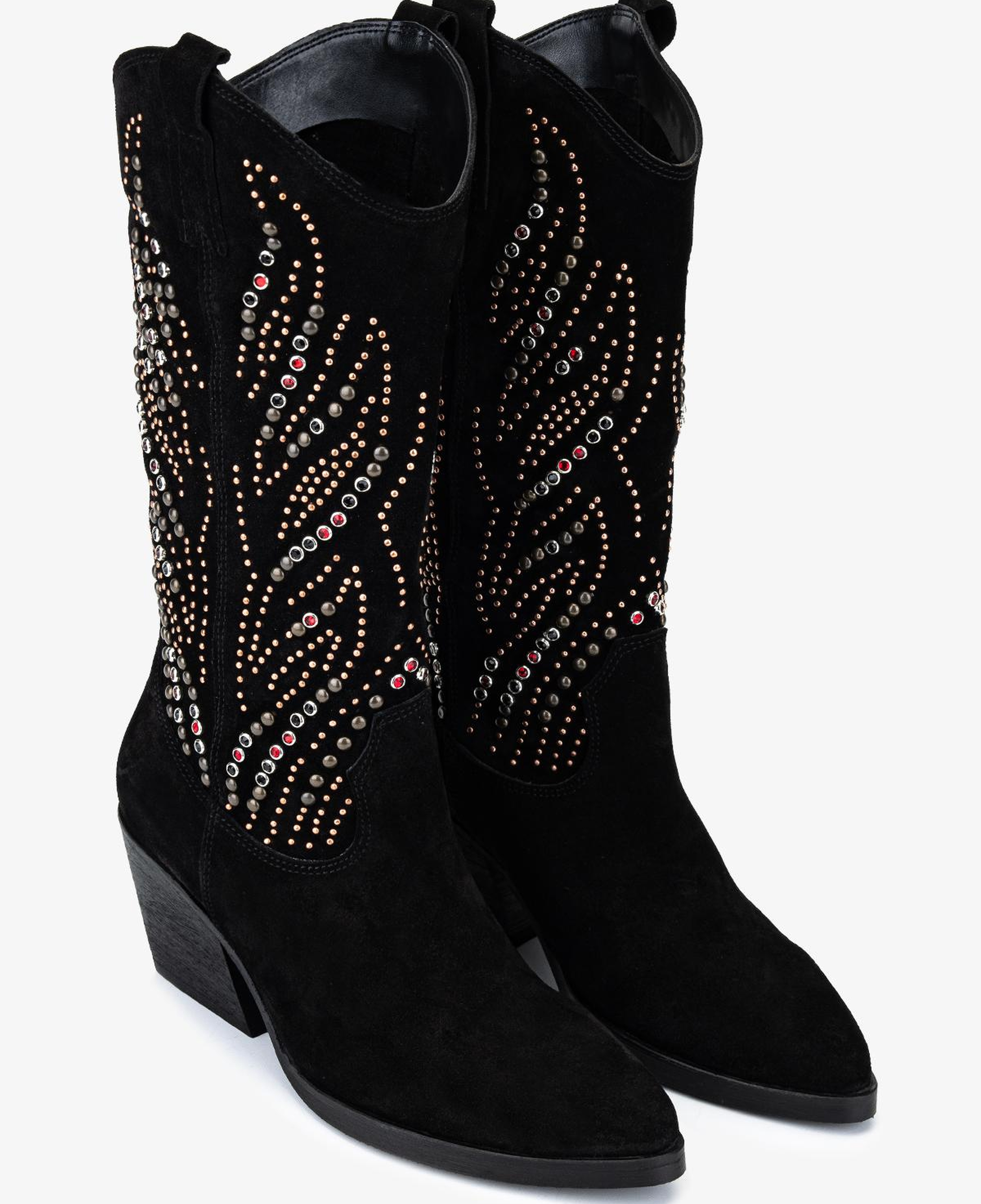 Valmenti Kadın Hakiki Deri Siyah Süet Western Bot