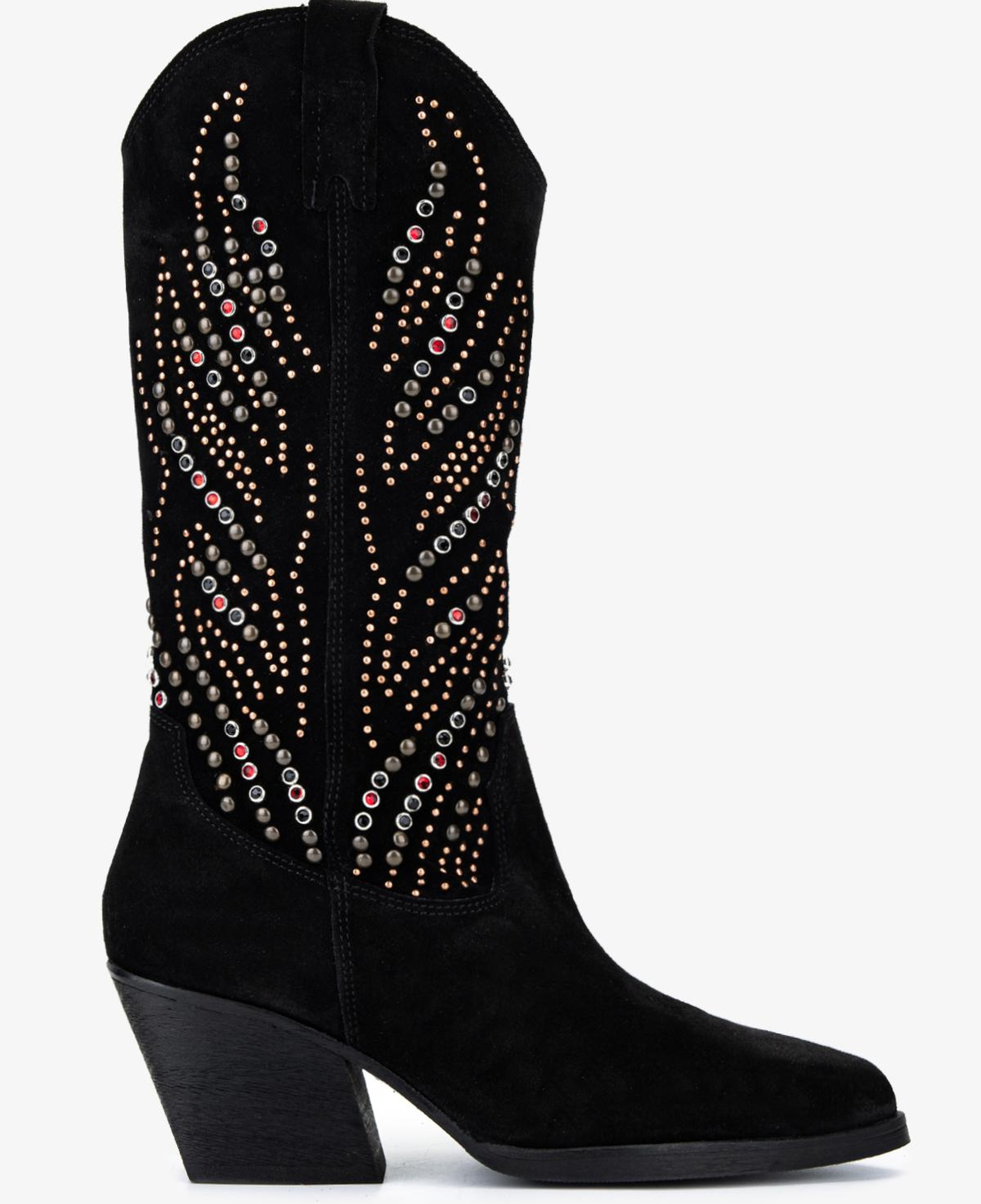 Valmenti Kadın Hakiki Deri Siyah Süet Western Bot