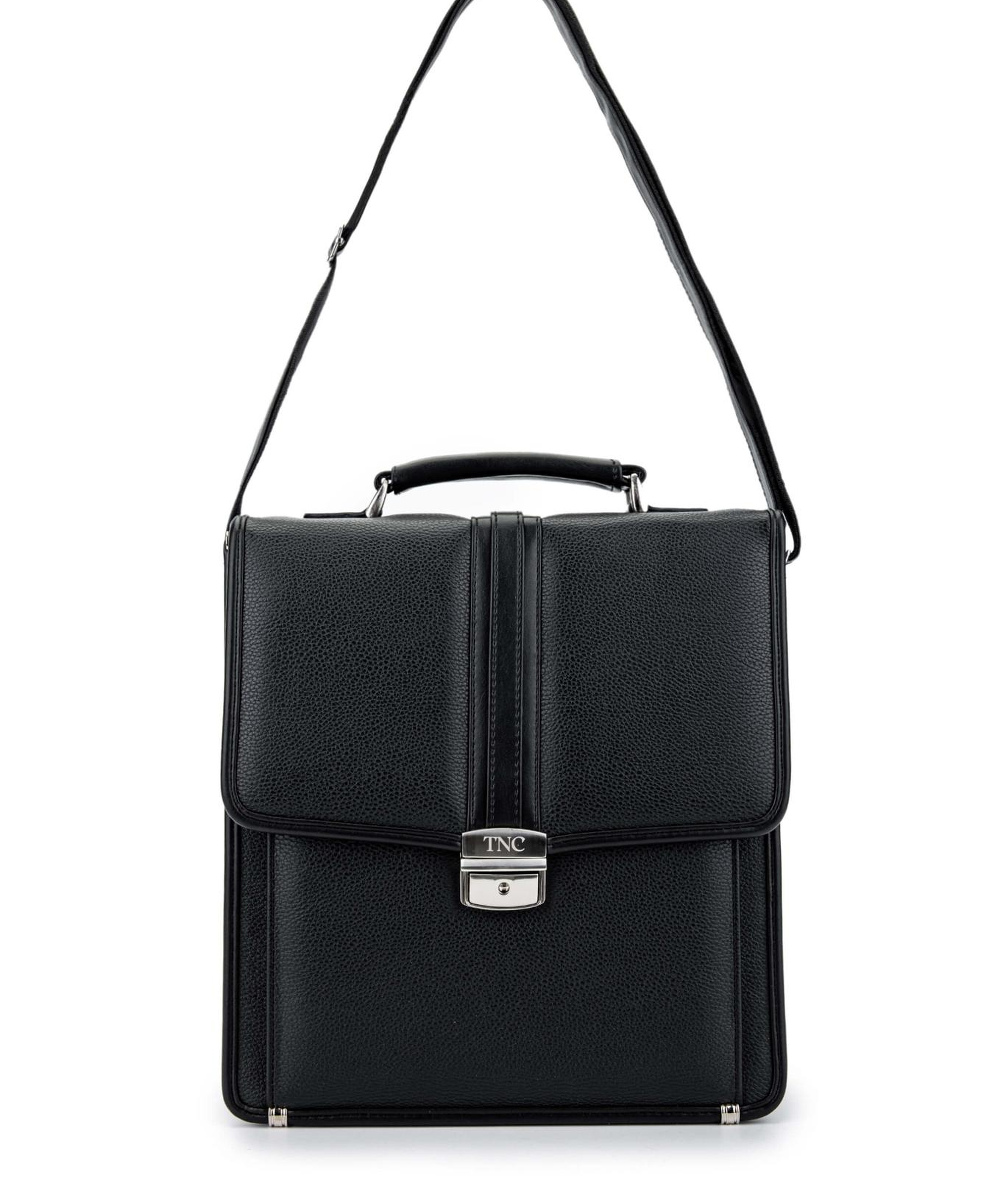 Tamer Tanca Erkek Vegan Siyah Floter Evrak Çantası