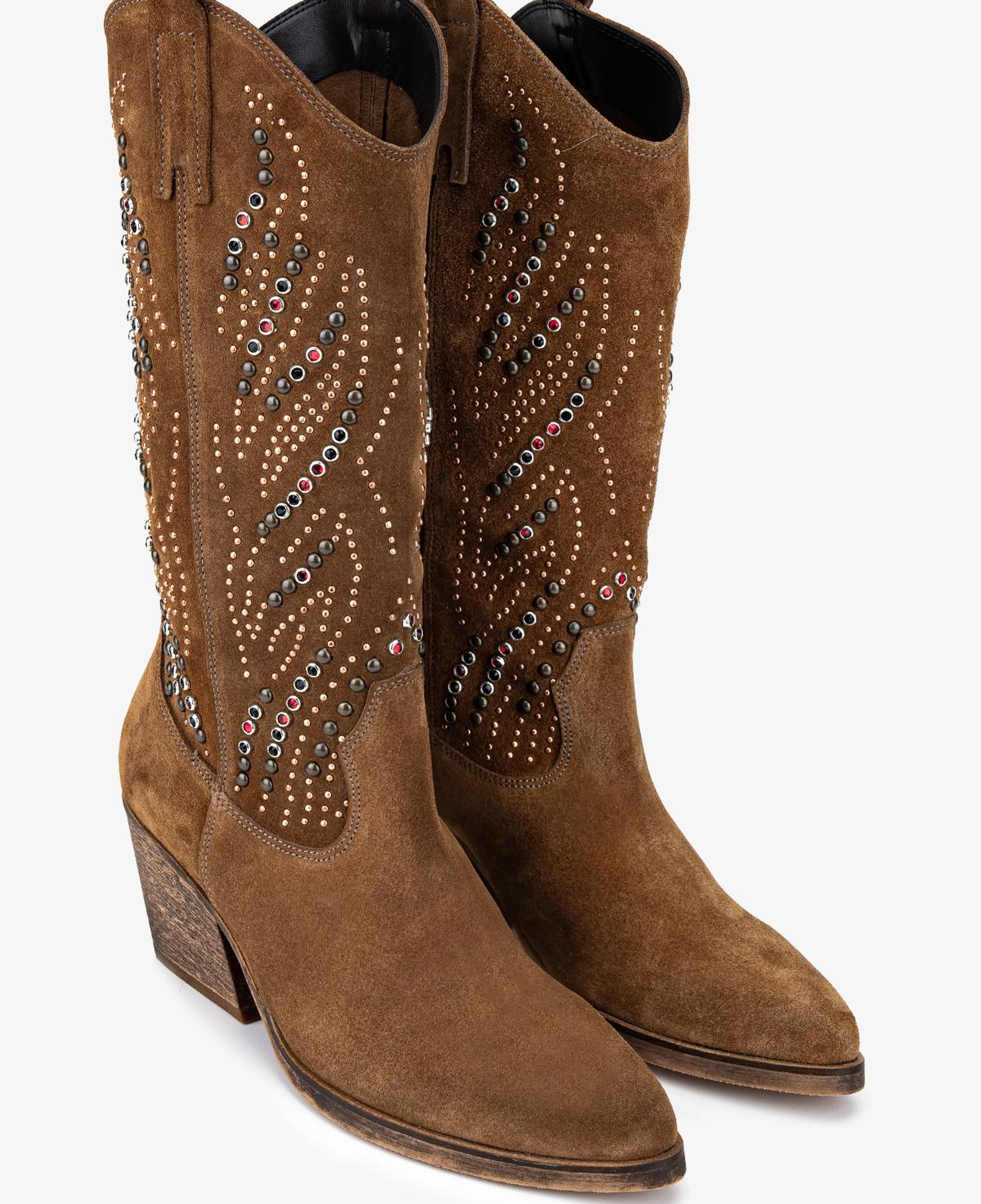 Valmenti Kadın Hakiki Deri Taba Süet Western Bot