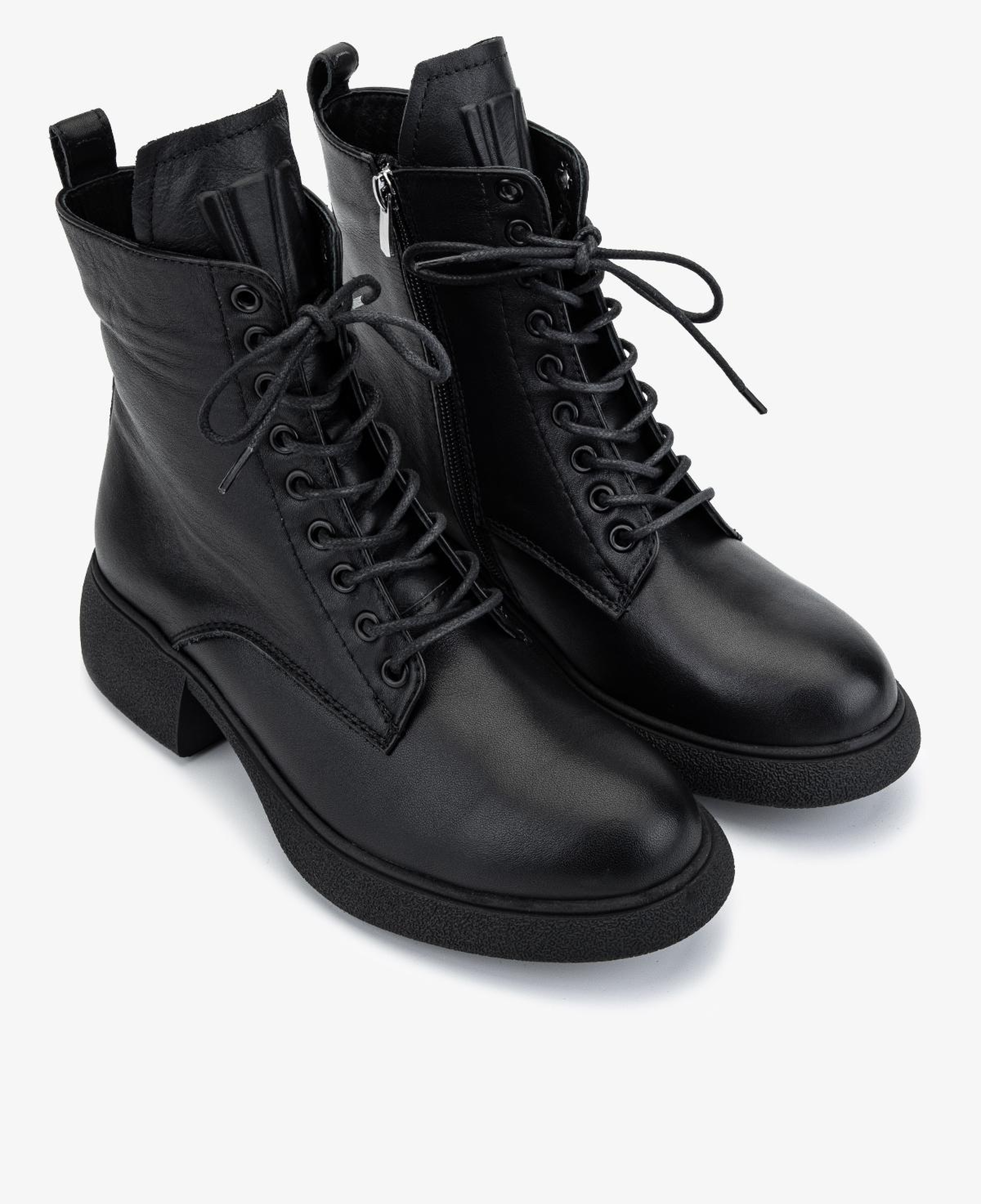 Valmenti Kadın Hakiki Deri Siyah Düz Bot