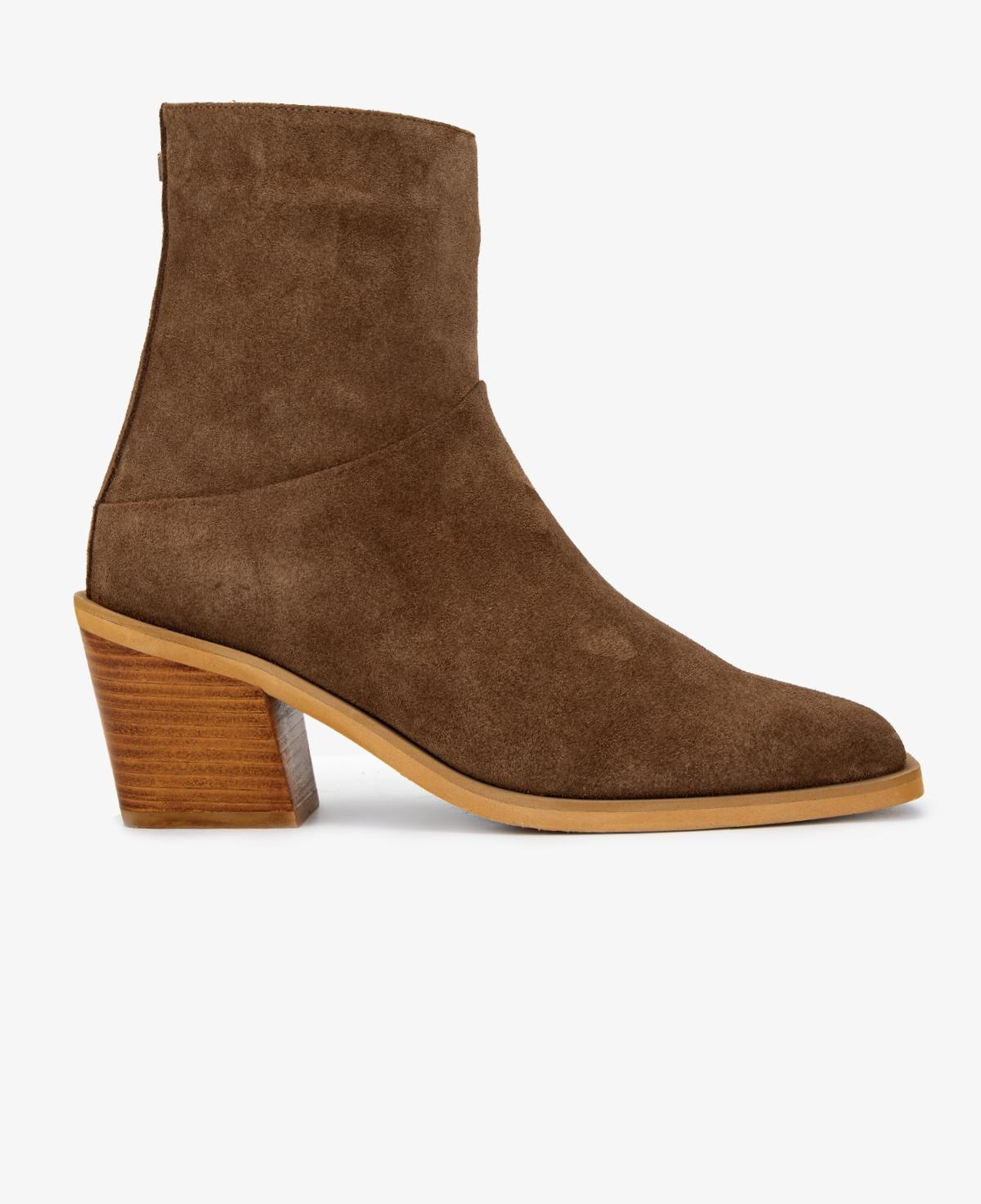 Valmenti Kadın Hakiki Deri Tütün Süet Topuklu Bot