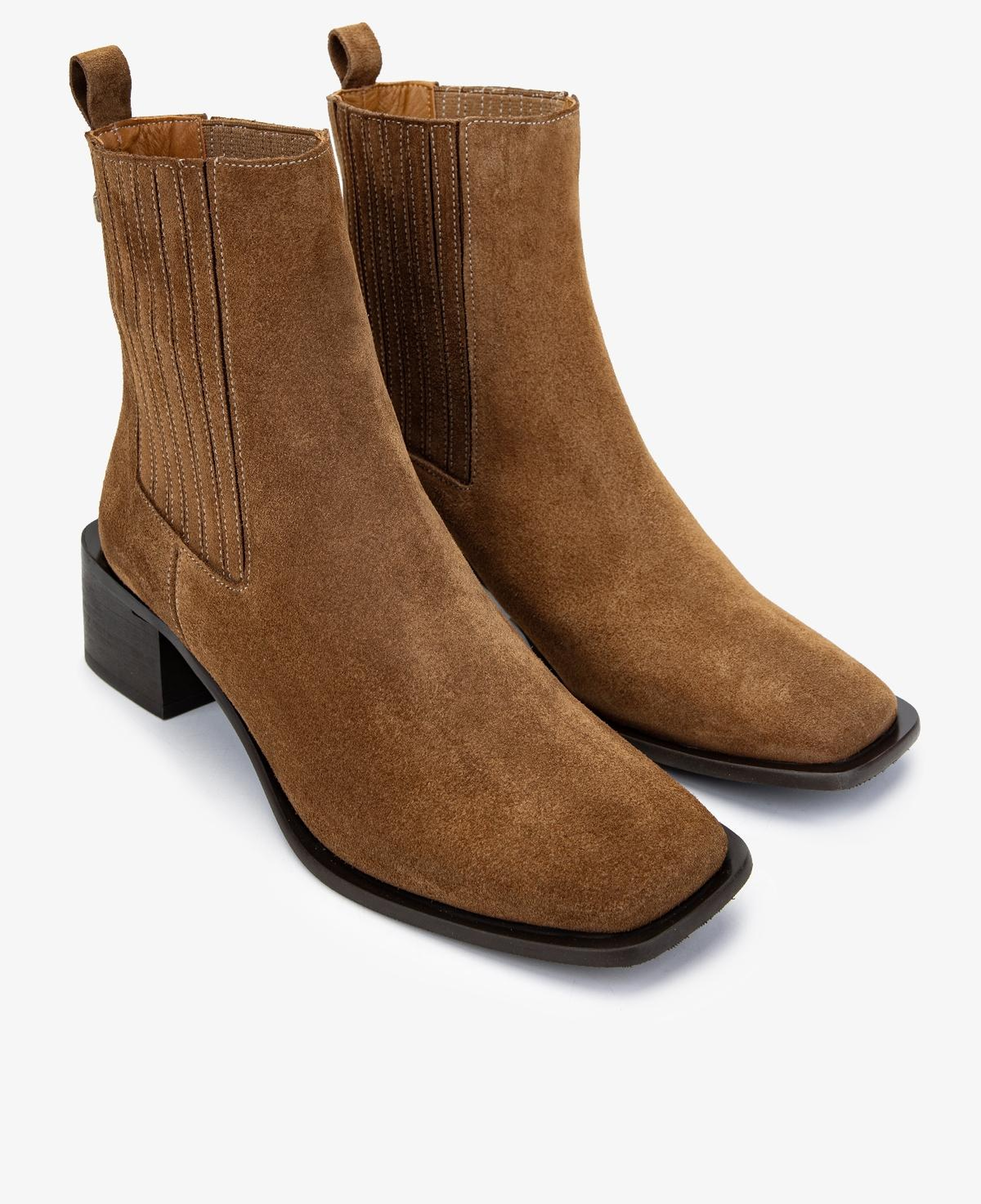 Valmenti Kadın Hakiki Deri Tütün Süet Topuklu Bot