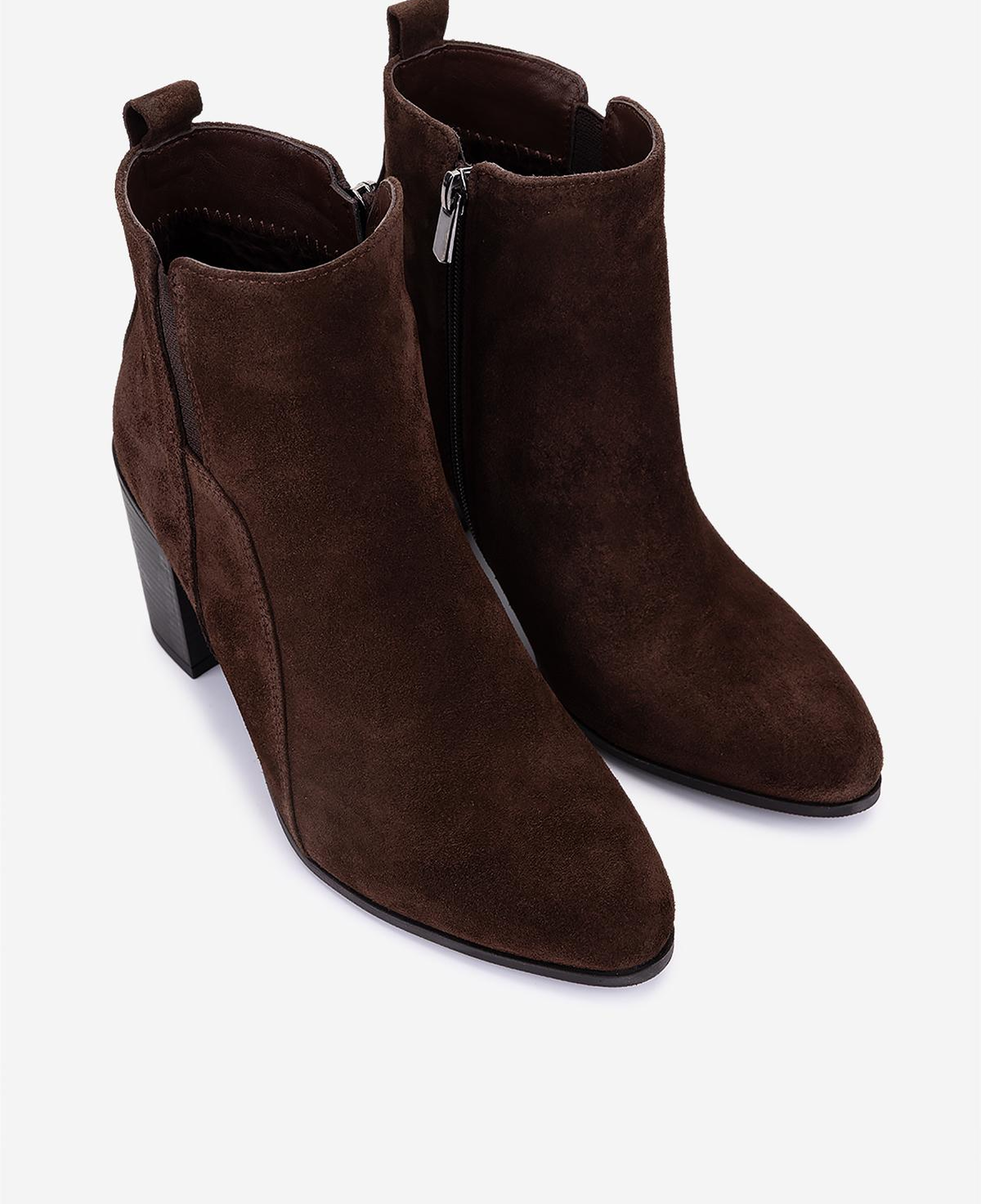 Valmenti Kadın Hakiki Deri Kahverengi Süet Topuklu Bot